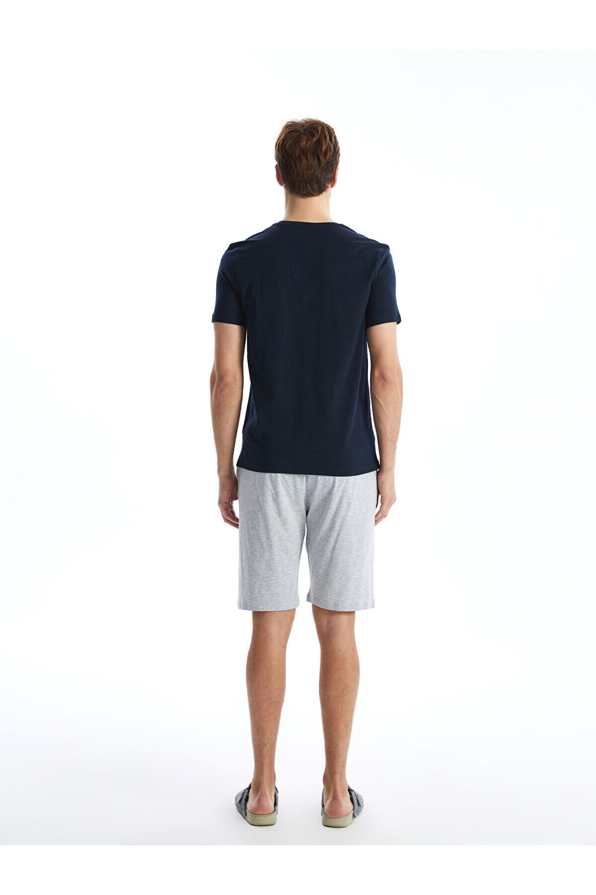 LC Waikiki-Standard Fit Men's Pajama Set with Shorts 4