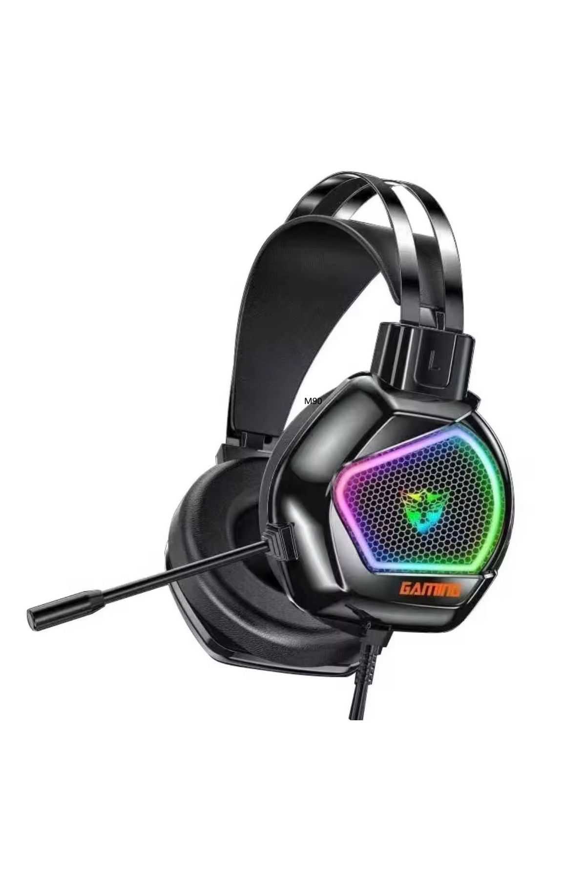 M90 Profesyonel Siyah Usb 7.1 RGB Ledli Gaming Oyuncu Mikrofonlu Kulaklık