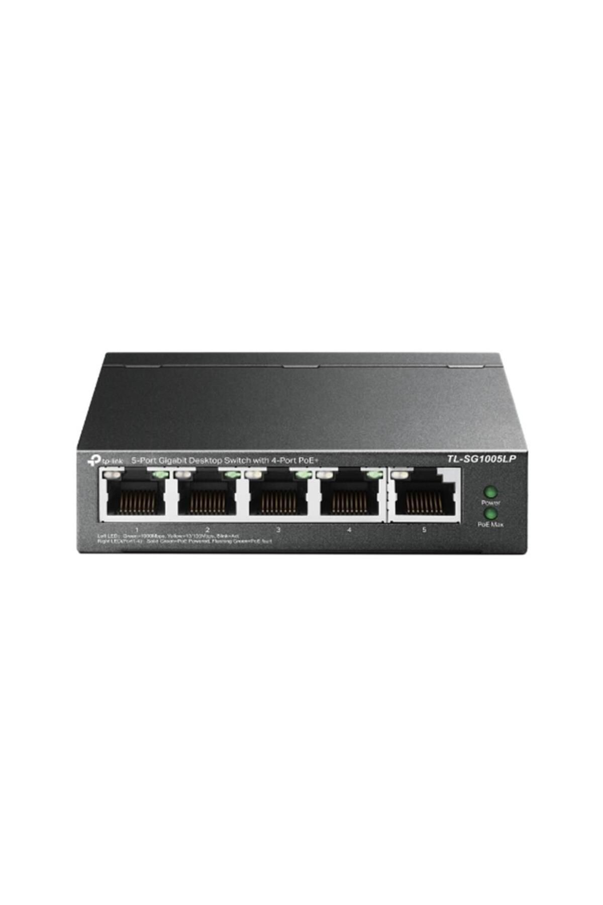 Vobotek Teknoloji -Link TL-SG1005LP 5 Port 4 Port Poe+ 10-100-1000 Mbps 1 Port Uplink Switch Çelik Kasa