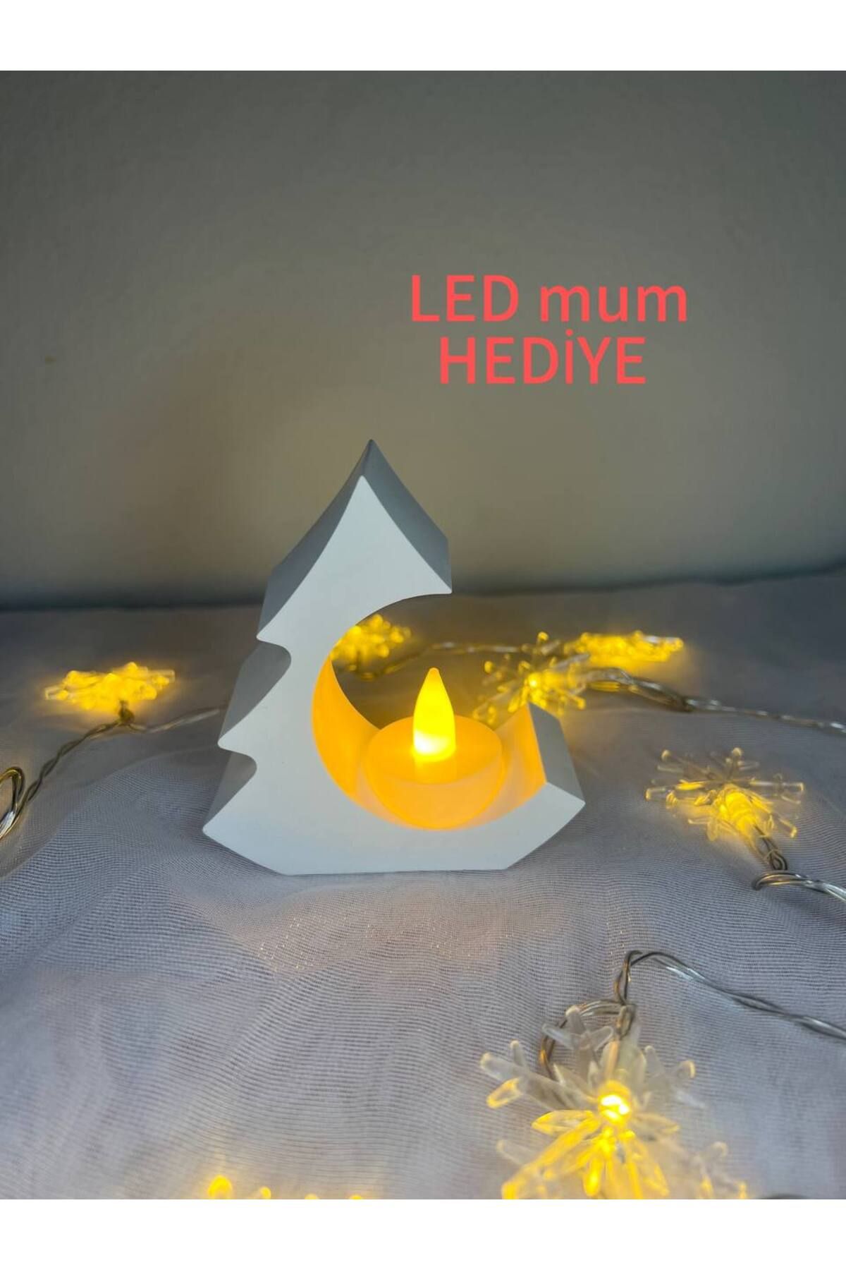 Love Candle Dekor LED mum Mumluk, Çam Ağacı Mumluk, Dekoratif Objesi, Çam Ağacı Şeklinde Dekoratif Objesi