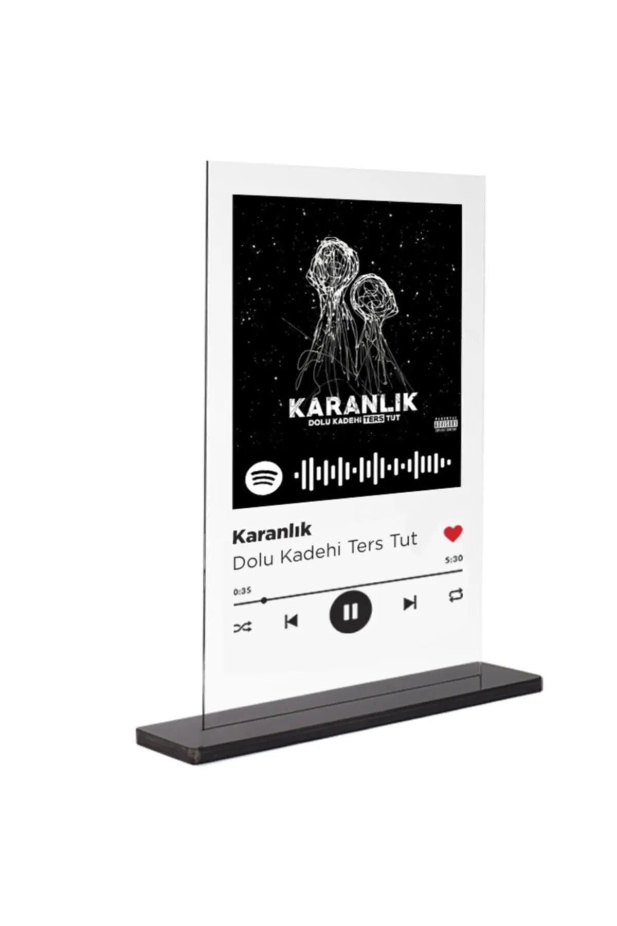 shop Dekorif-Spotify Plak - Karanlık / Dolu Kadehi Ters Tut 15x20cm