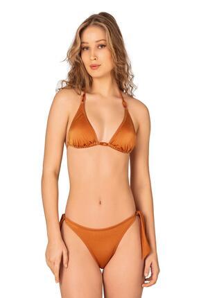 Endeep Kadın Aksesuarlı Üçgen İpli Bağlamalı Bikini Takımı
