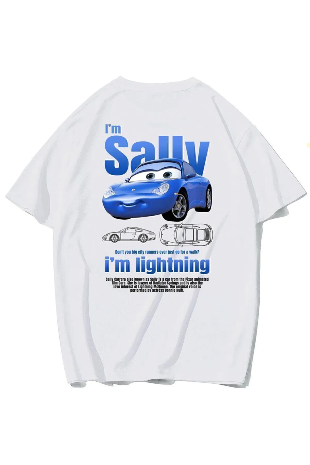 Weavox Tshirt I'm Sally McQueen Cars Baskılı Baskılı %100 Pamuk Tshirt