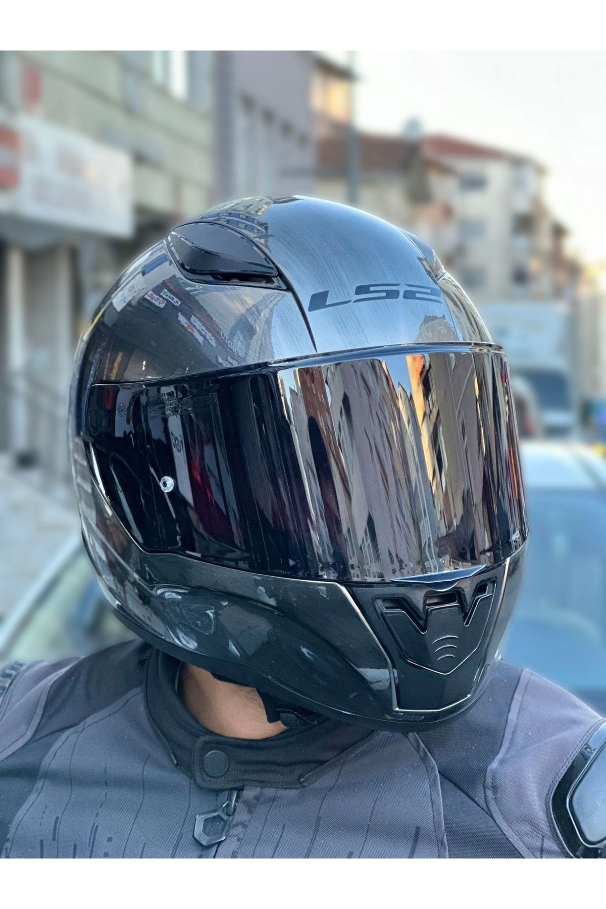LS2-Black Rapid Jeans Helmet - Prohel Balaklava Gift with Visor 3