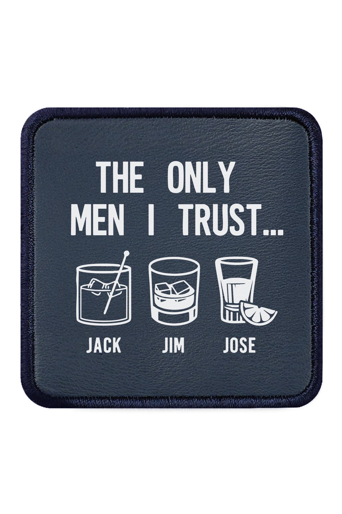 CraftID The Only MEN I Trust Tasarımlı Değiştirilebilir Lacivert Patch