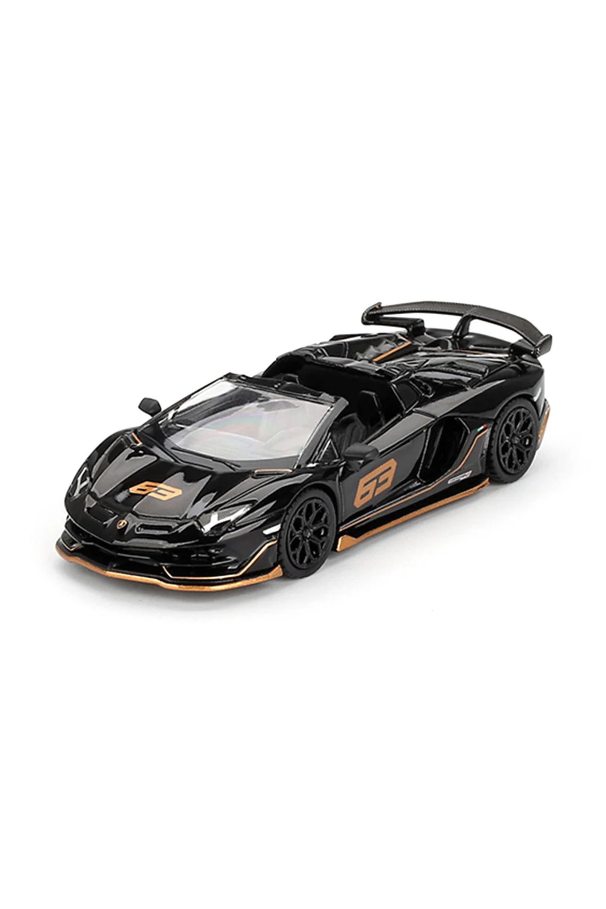 mini gt 1/64 Lamborghini Aventador SVJ 63 Roadster Nero Aldebaran - Blister Paket MGT00803-BL