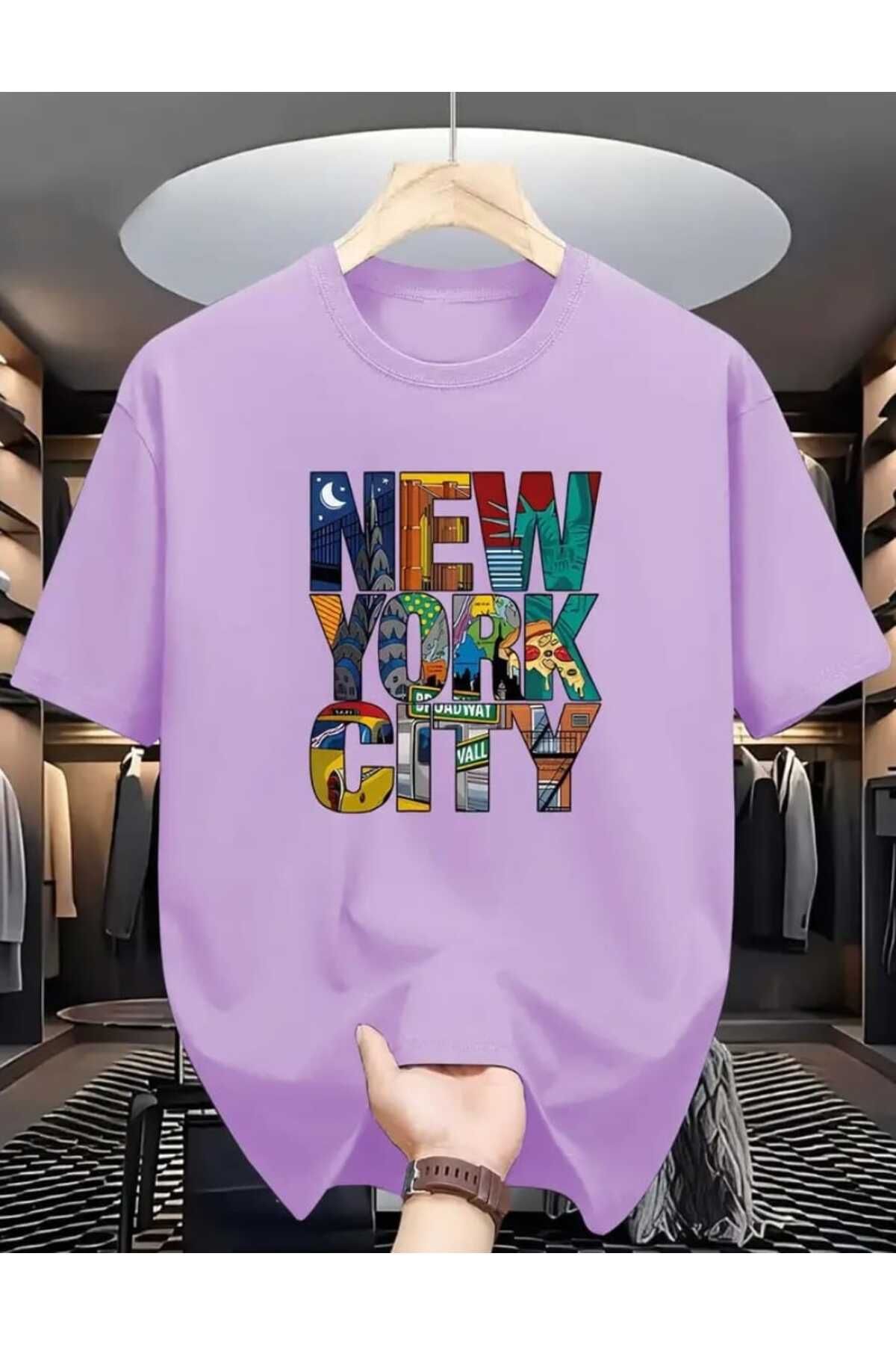 DWN WEAR New York Ctıy Baskılı Süprem Kumaş T-shirt