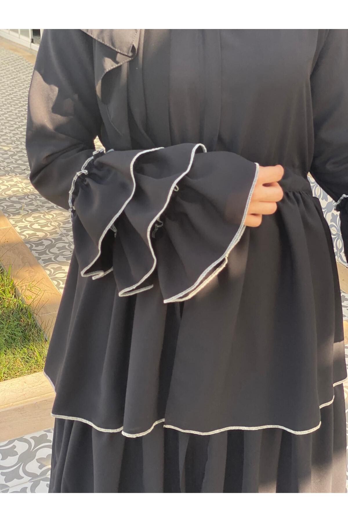 ME & HA GİYİM Fırfırlı abaya