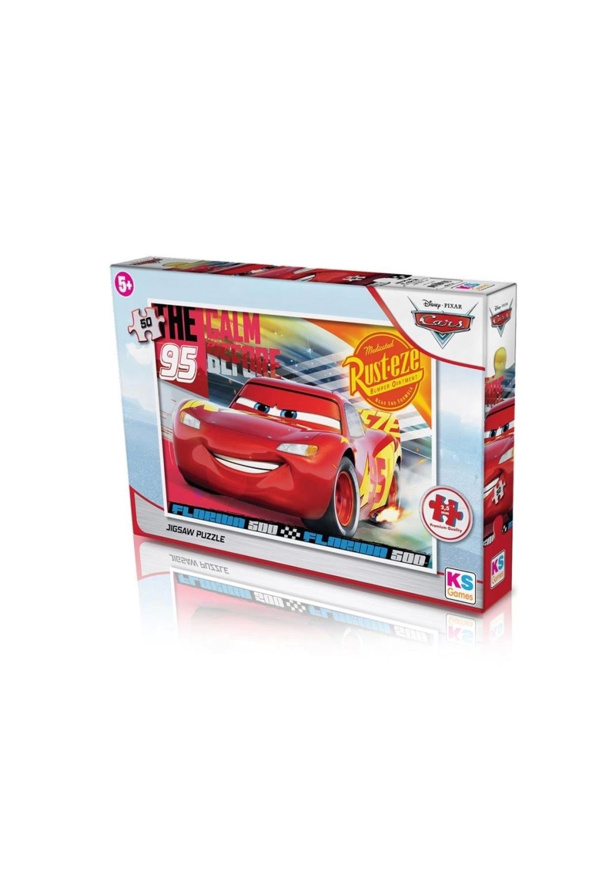 Basic Fun Çocuk CR709 Cars 50 Parça Çocuk Puzzle -KS Puzzle