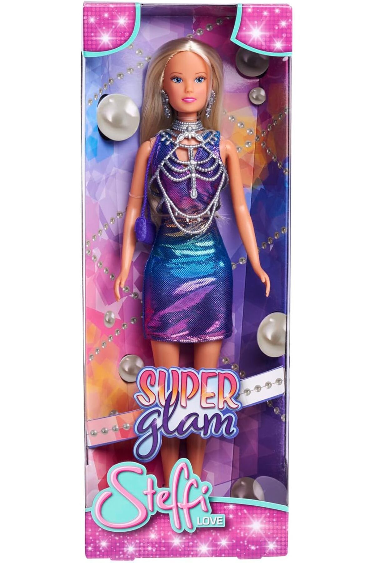 NcK 105733663, Steffi Love Super Glam, Özel Vücut Zinciri & Küpe Aksesuarı, Özel Işıltılı Elbise, 29Cm