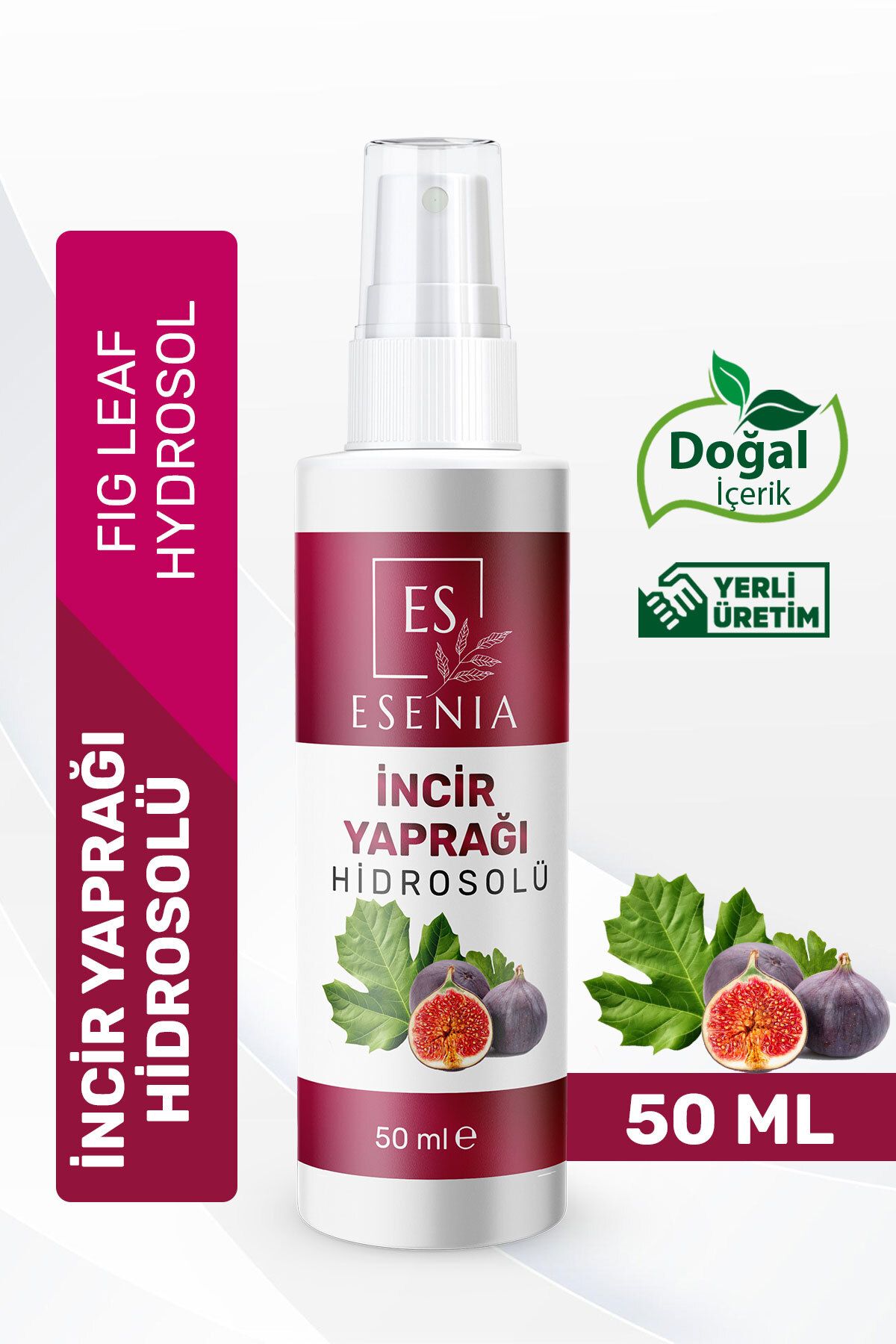 ESENIA Incir Yaprağı Suyu Hidrosolü %100 Doğal Ve Saf Cilt Lekeleri Siyah Nokta, 50 ml