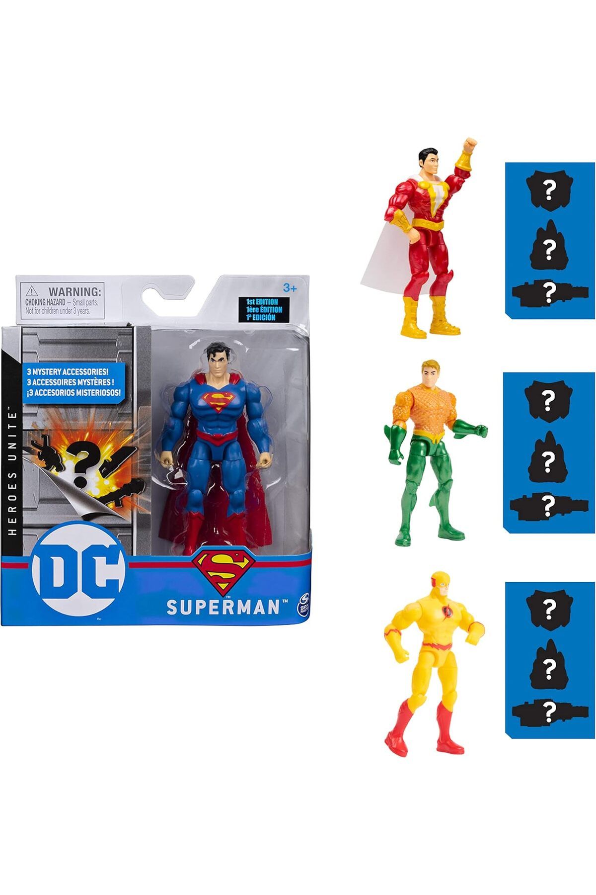 NcK Comics 10 cm SUPERMAN 3 Gizem Aksesuarlı Aksiyon Figürü, Macera (Asorti)