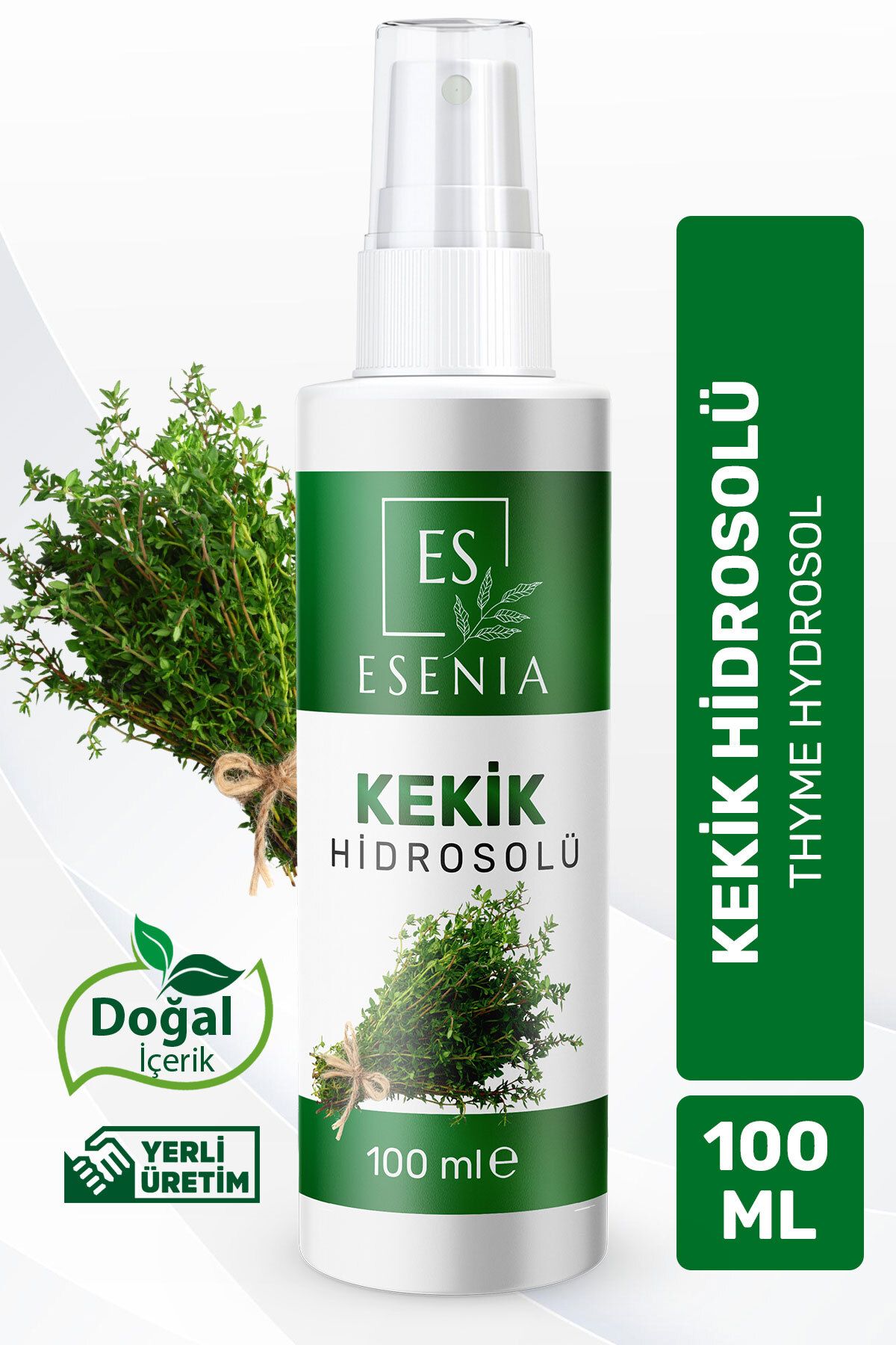 ESENIA Kekik Suyu Hidrosolü Cildi yeniler ve besler -Tazeler - Canlandırır Doğal Ve Saf 100 ml