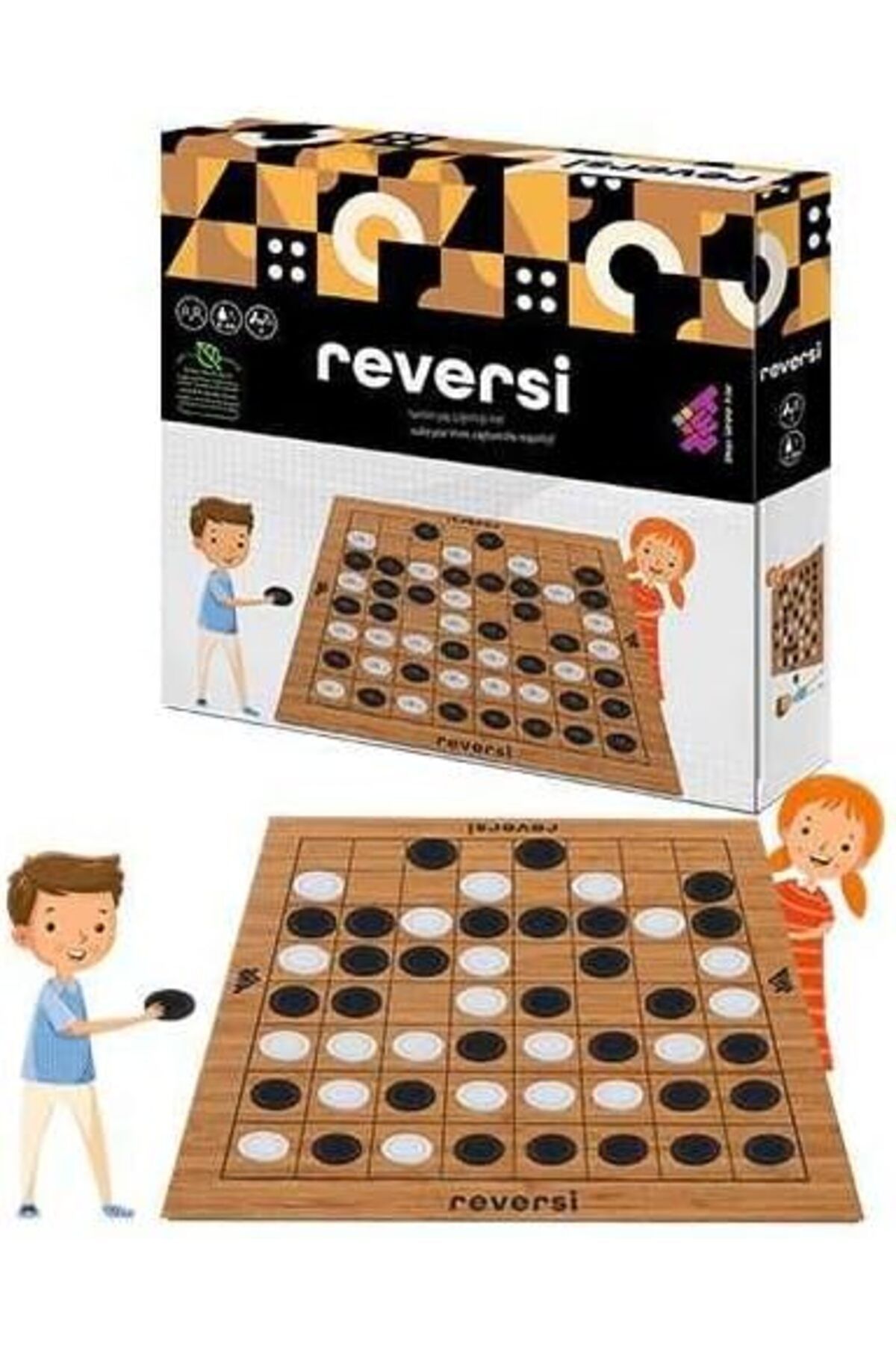 NcK Zeka REVERSİ Ahşap ve Akıl Oyunu 5+ Yaş 2 Oyuncu