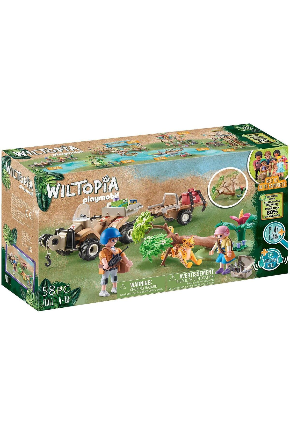 NcK Wiltopia 71011 Hayvan Kurtarma Aracı, 4 Yaş ve Üzeri Çocuklar Için Sürdürülebilir Oyuncaklar