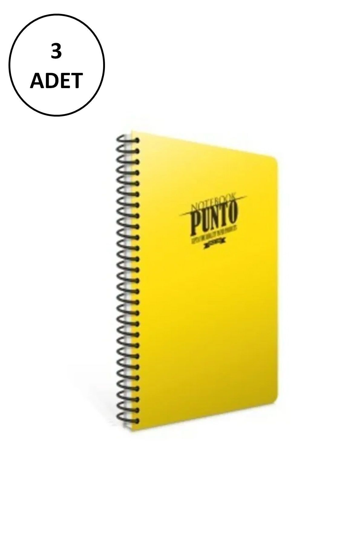 MELFSHOP Gıpta Punto A4 Spiralli Pp Kapak Defter 200 Yaprak Çizgili (3 LÜ Paket)