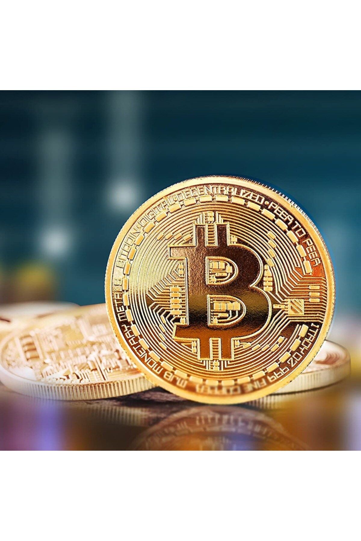 MELFSHOP Bitcoin Madeni Hatıra Parası Madeni Bitcoin Hediye Sikke Para (K0)