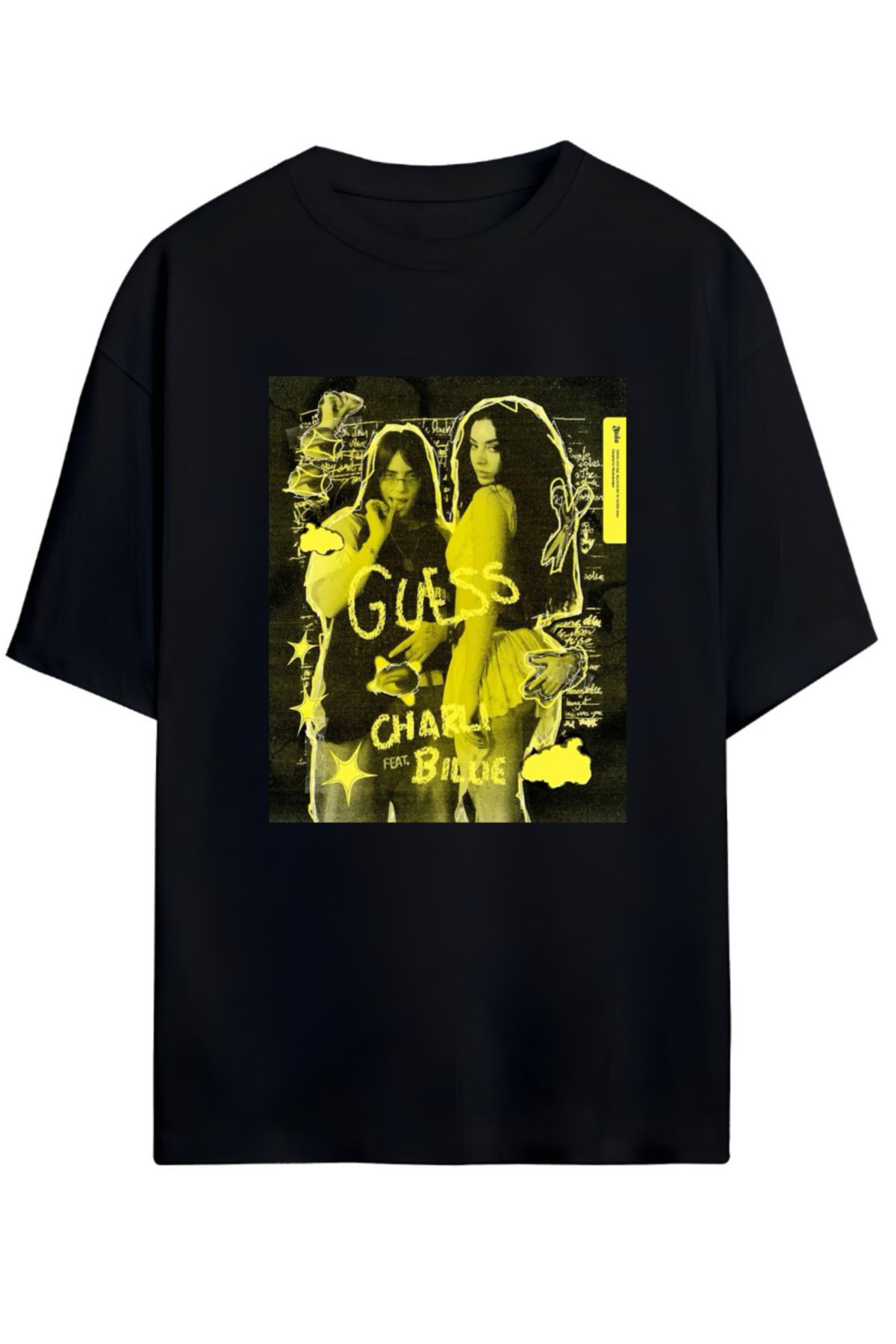 MAGORS BILLIE EILISH TASARIMLI UNISEX YENİ SEZON OVERSIZE PAMUKLU  T-SHIRT