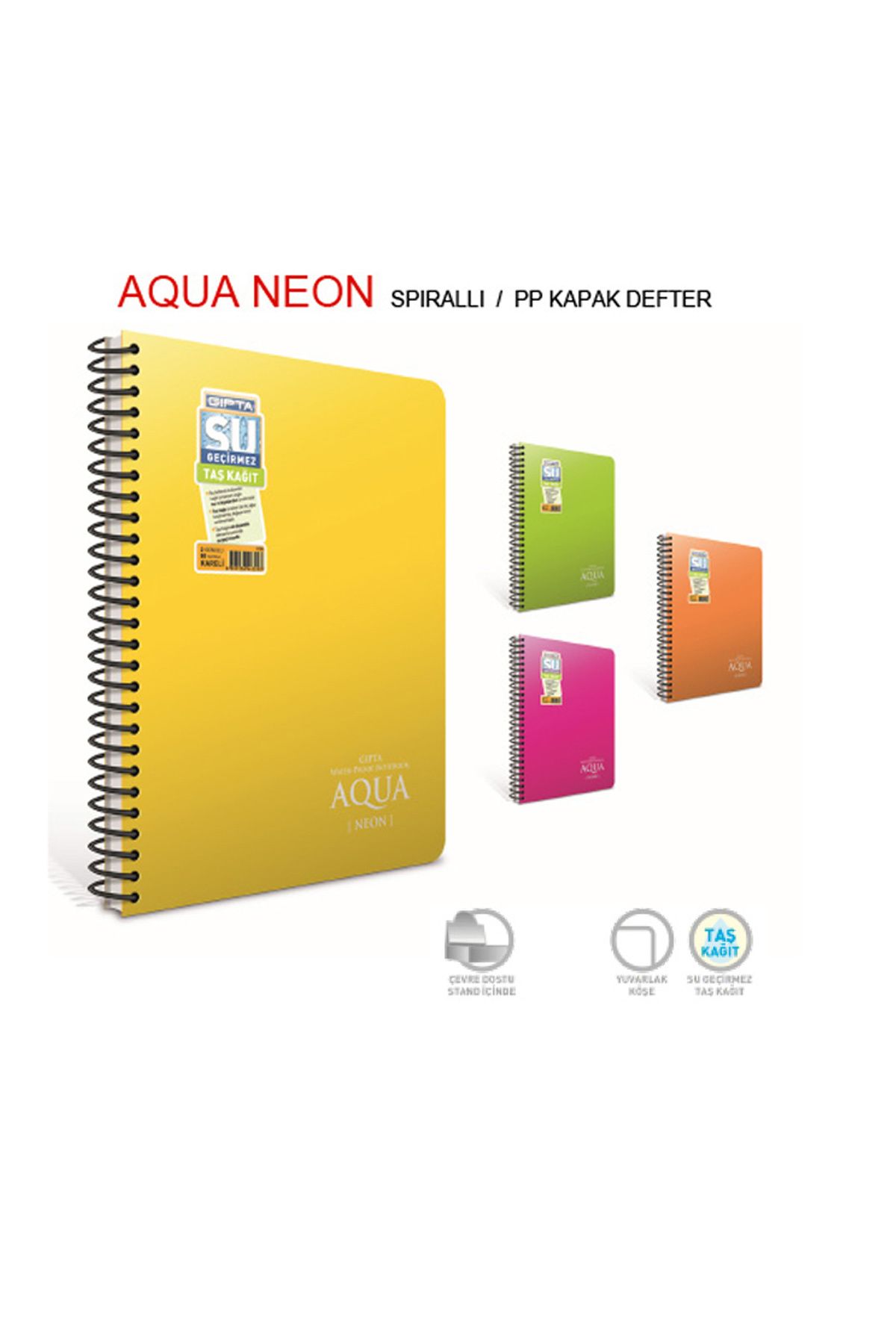 MELFSHOP Gıpta Tb A4 Spiralli Sep.Pp Kapak Defter 5+2 280 Yaprak