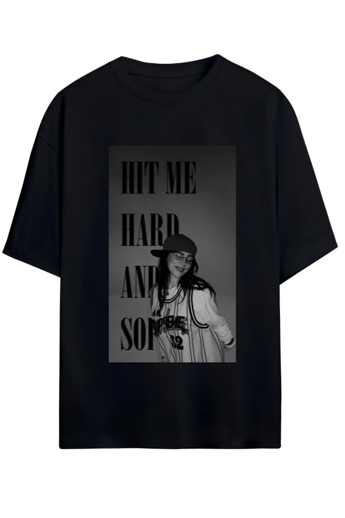 MAGORS BILLIE EILISH TASARIMLI UNISEX YENİ SEZON OVERSIZE PAMUKLU  T-SHIRT