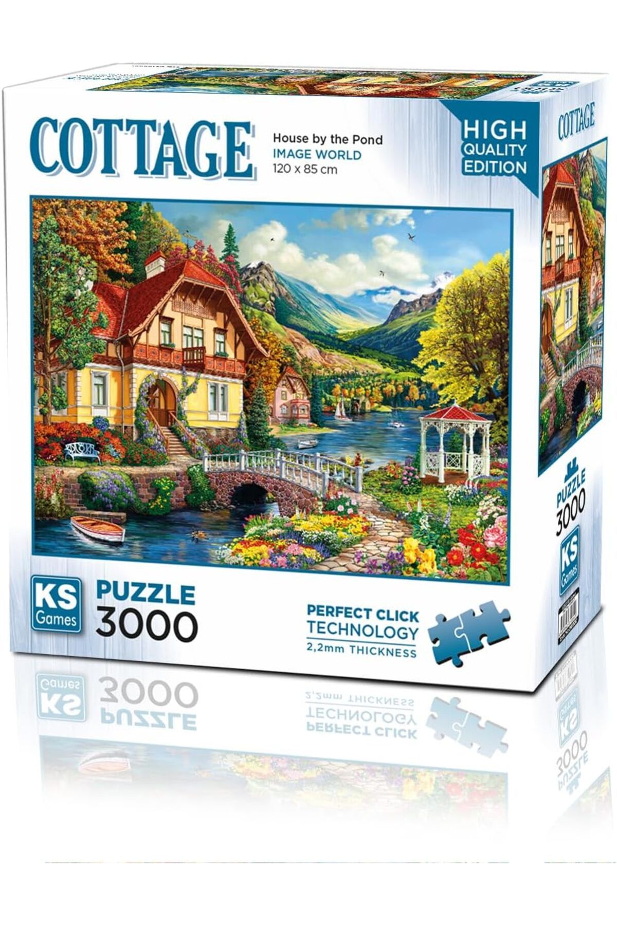 NcK Games 3000 Parça Gölet Kenarındaki Ev Puzzle