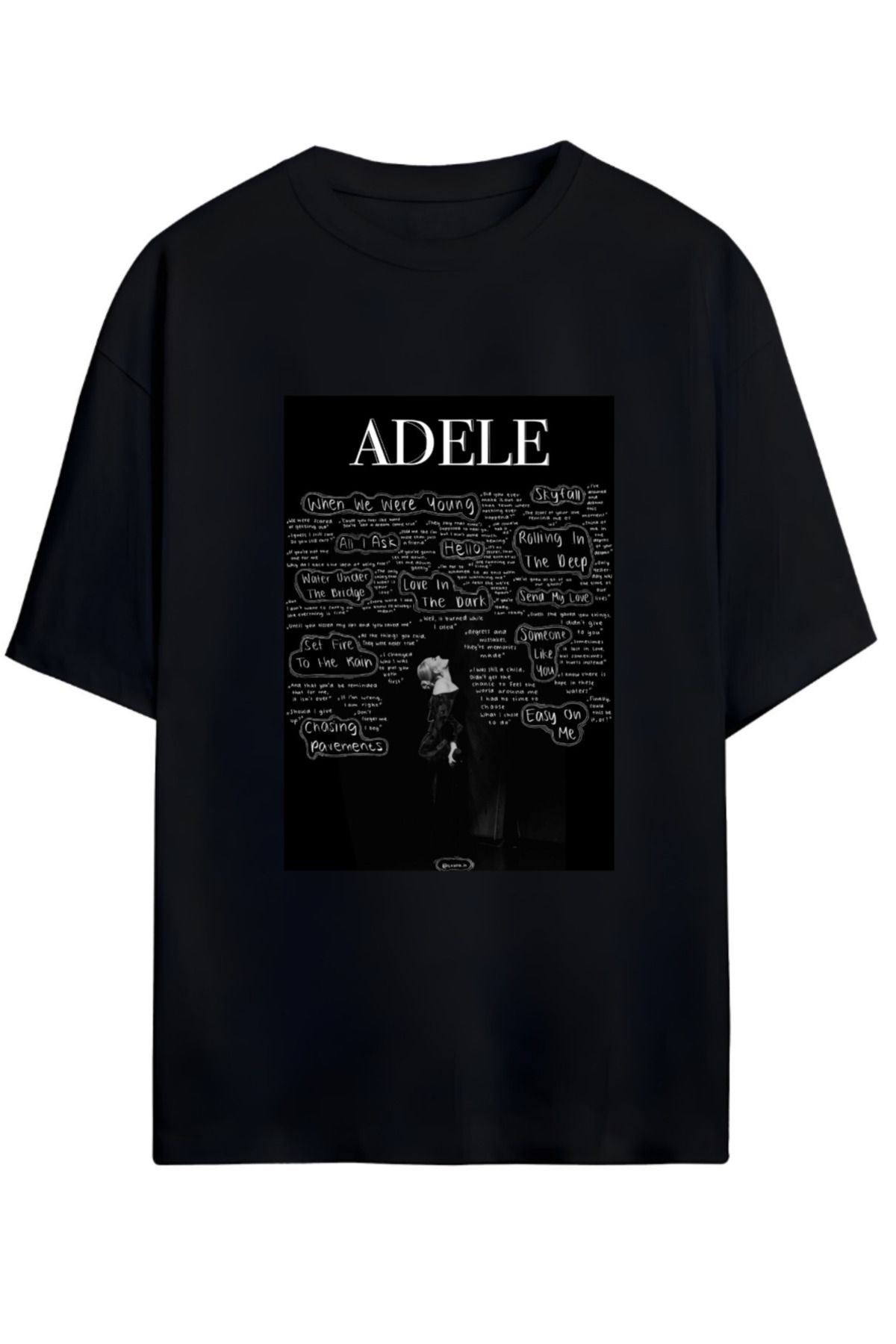 MAGORS ADELE TASARIMLI UNISEX YENİ SEZON OVERSIZE PAMUKLU  T-SHIRT