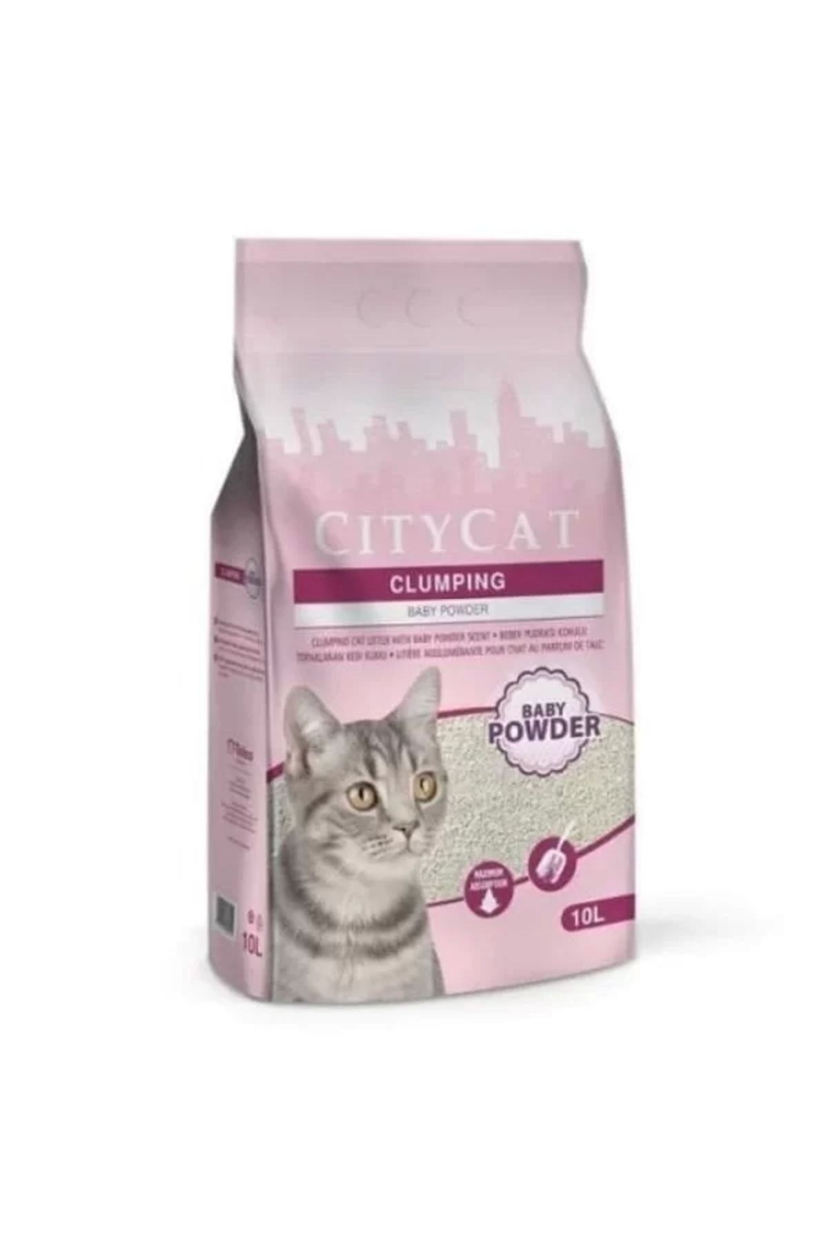 GLIMMERY City Cat Clumping Bebek Pudrası Kokulu Topaklanan Kedi Kumu 10 Lt