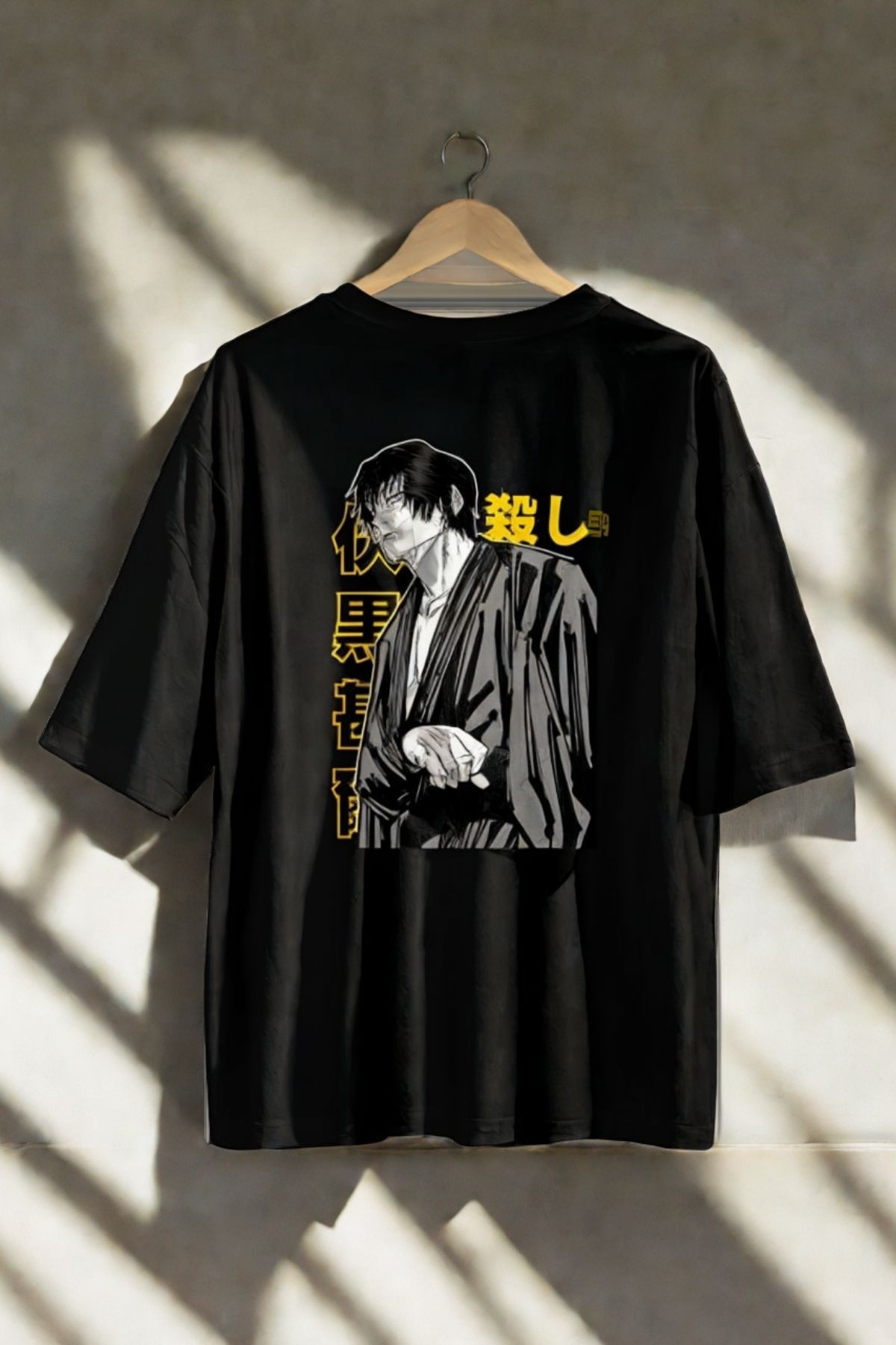 FECCY Pamuklu Fushiguro Toji Baskılı Oversize T-shirt