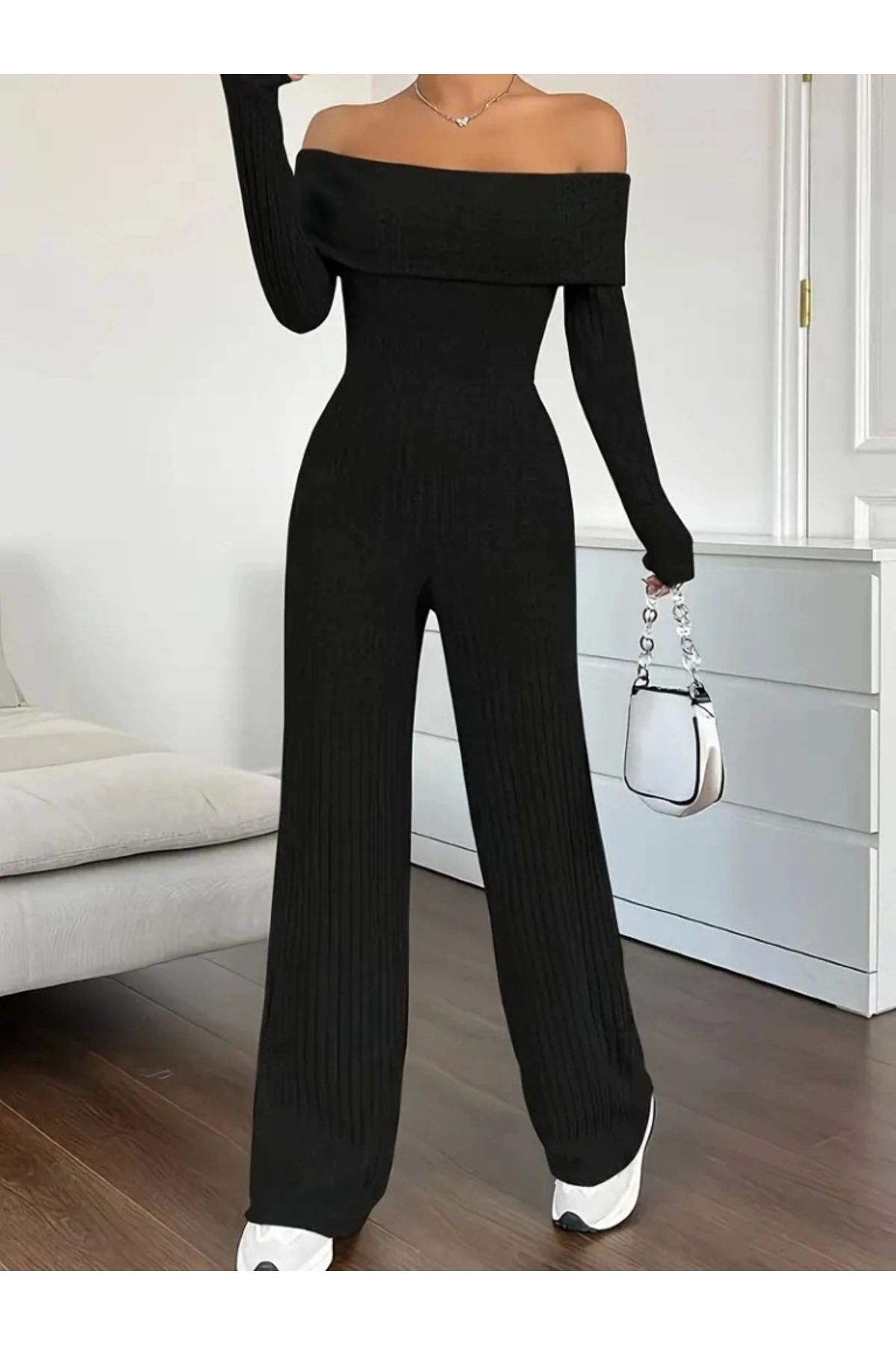 Kelepire Düştü-Women's Long Sleeve Madonna Collar Hoodie Camisole Jumpsuit 3