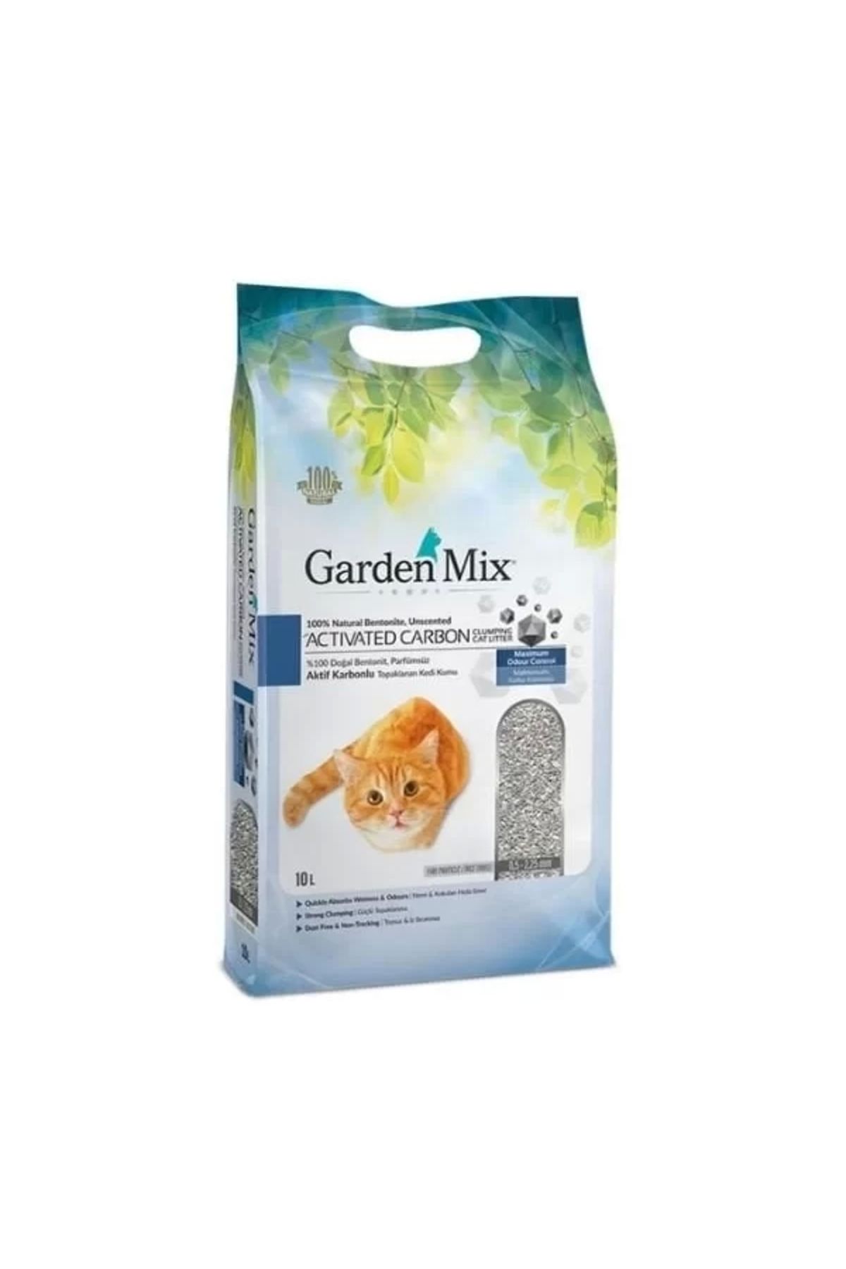 GLIMMERY Garden Mix Aktif Karbonlu Topaklaşan Bentonit Kedi Kumu 10 Lt