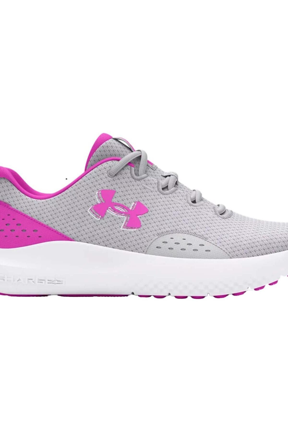 Under Armour Kadın Spor Sneaker Ayakkabı Gri-Pembe