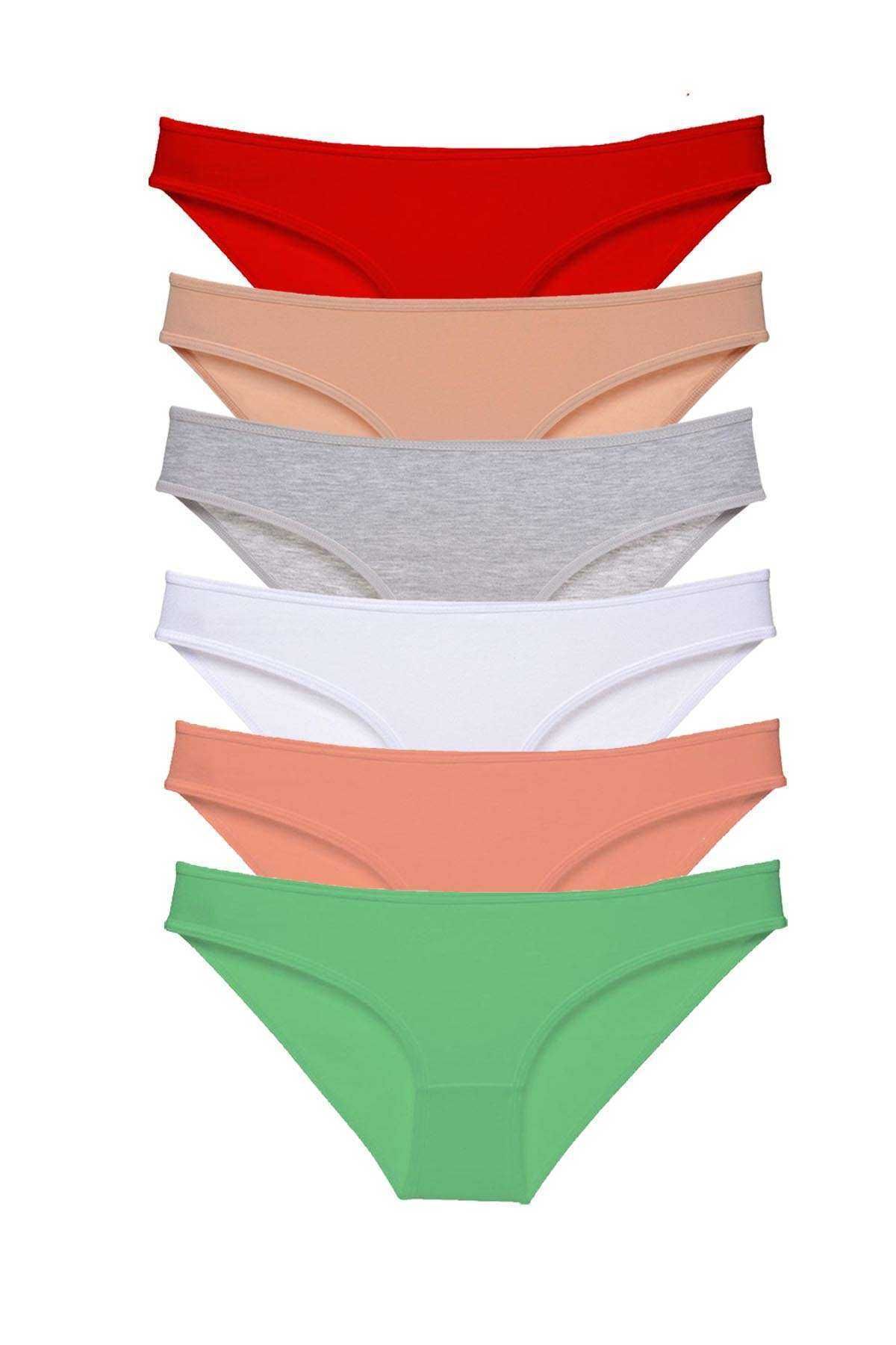 POLEXP 6 adet Süper Eko Set Likralı Kadın Slip Külot Renk 4