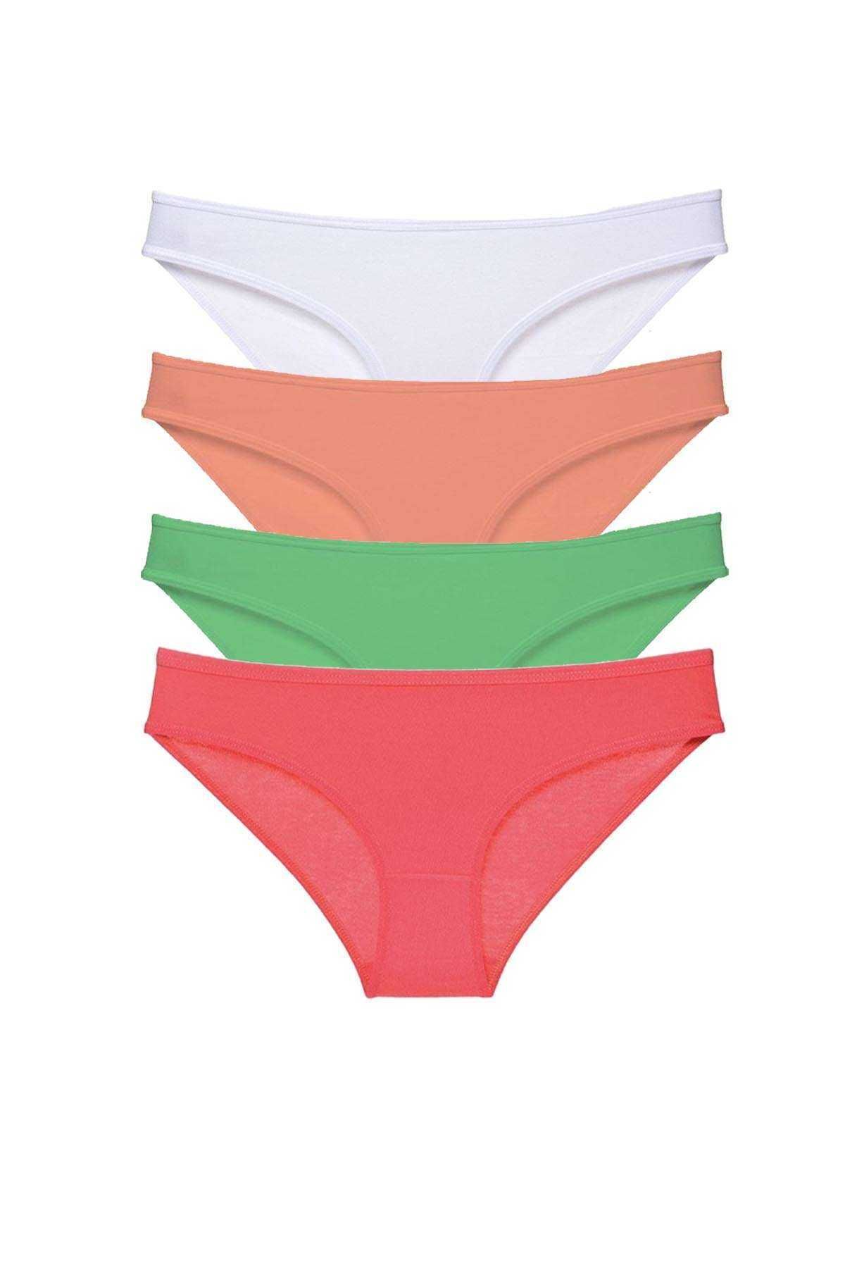 POLEXP 4 adet Süper Eko Set Likralı Kadın Slip Külot 526