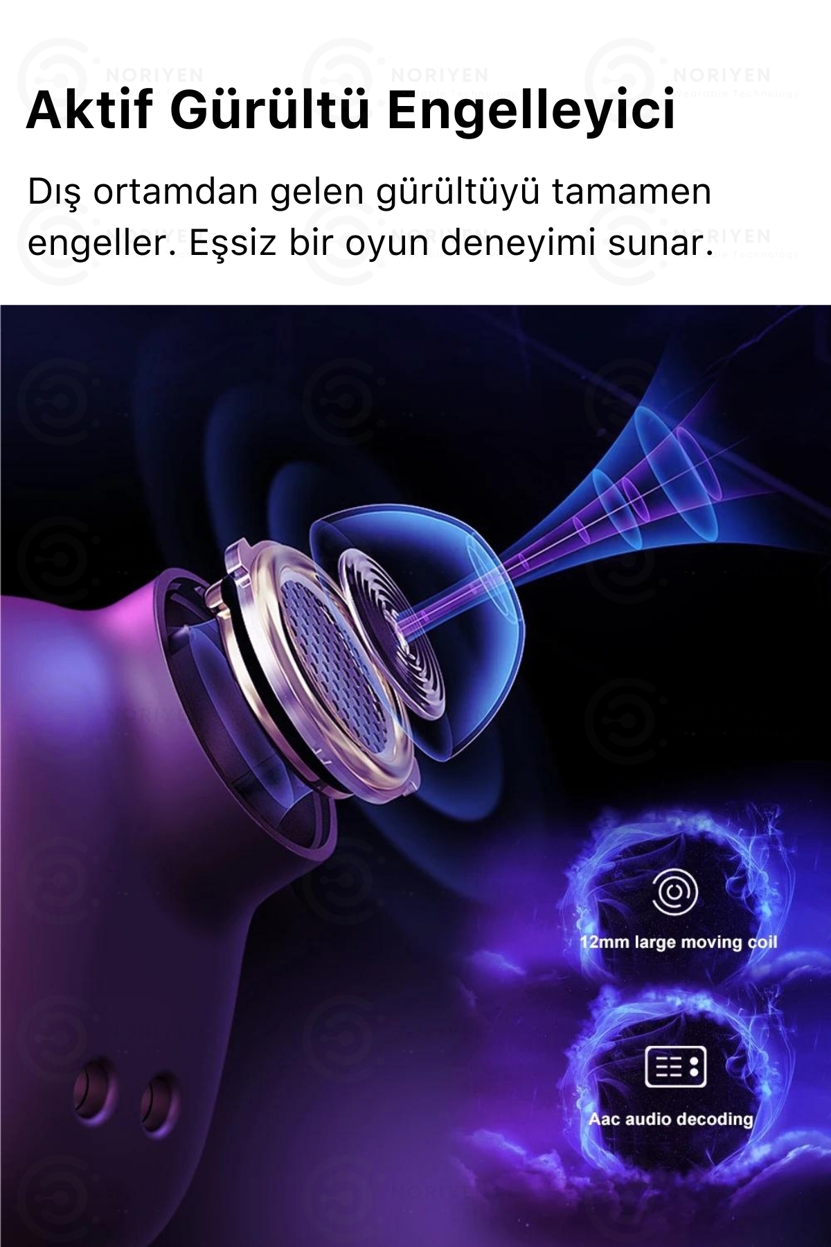 E10 Hd Ses Rgb Işıklı Çift Mikrofonlu 1200 Mah Powerbanklı Oyuncu Kablosuz 5.1 Blutooth Kulaklık