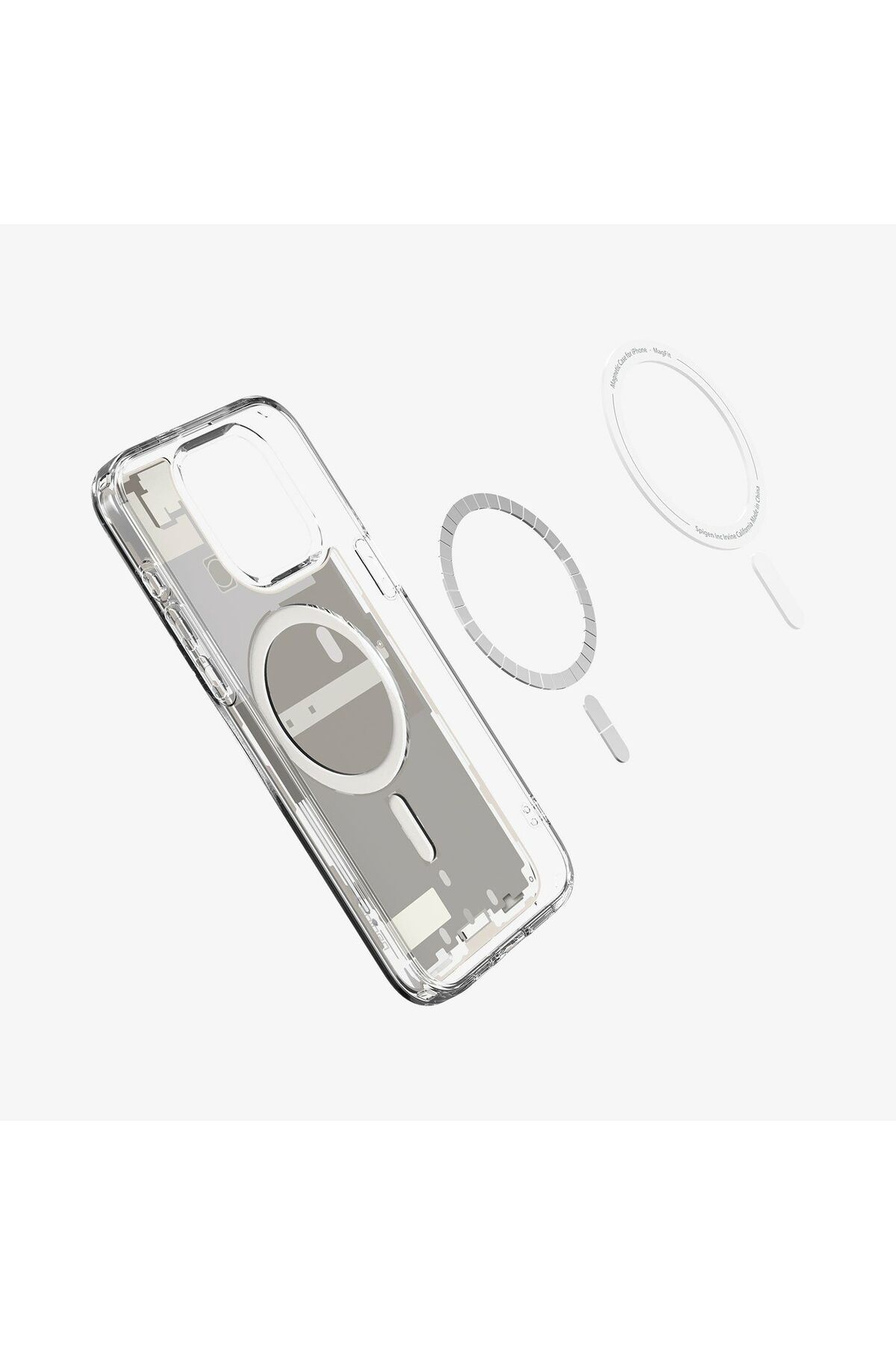Spigen-Natural Titanium Case for iPhone 15 Pro Max - Magsafe, Ultra Hybrid Zero One - Acs07211 7