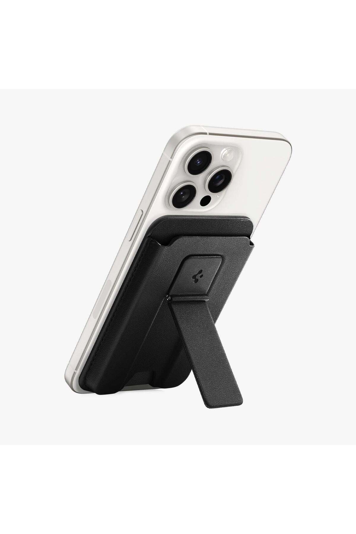 Spigen-3 Card Smart Fold 2 Wallet with Magsafe for iPhone - Magnetic Wallet Black Afa07149 3