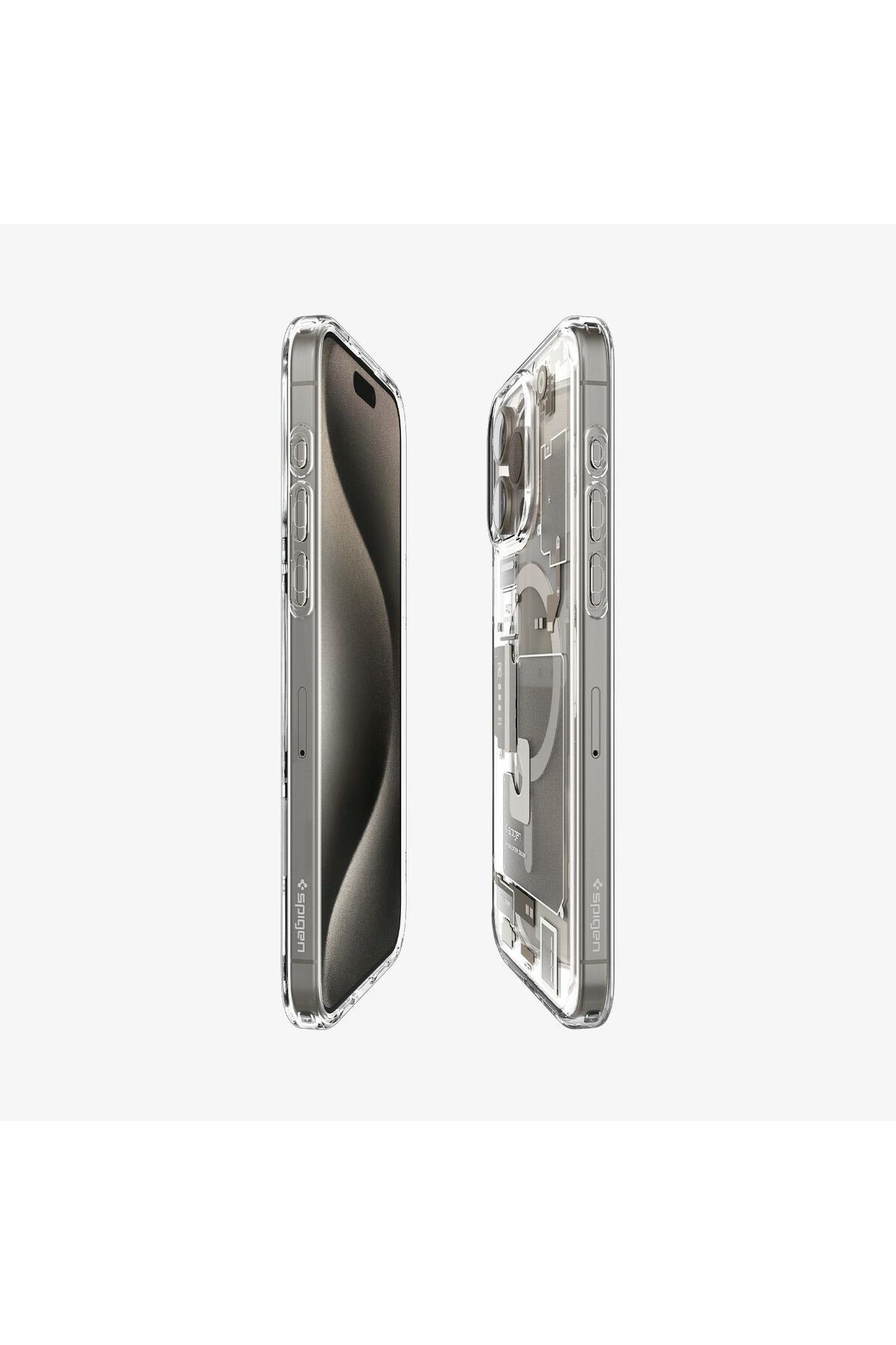 Spigen-Natural Titanium Case for iPhone 15 Pro Max - Magsafe, Ultra Hybrid Zero One - Acs07211 4