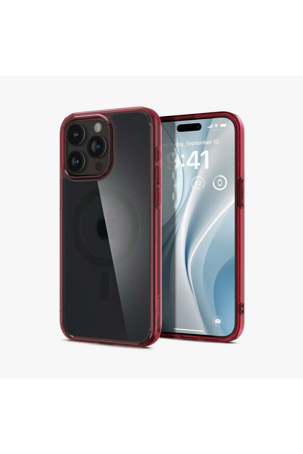 کاور و قاب IPHONE 15 PRO MAX CASE ULTRA HYBRID MAGFIT MAGSAFE دارای DEEP RED ACS07056 Spigen
