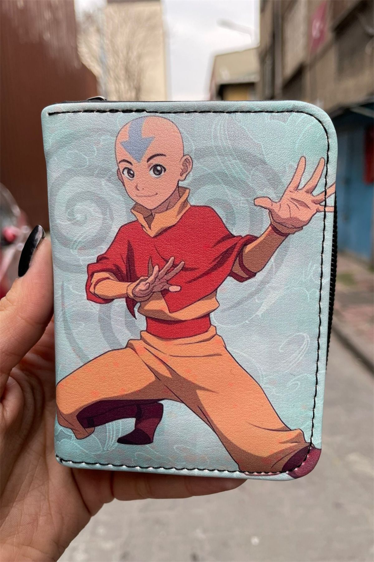 Karakedi Anime Avatar: The Last Airbender Aang Kısa Cüzdan