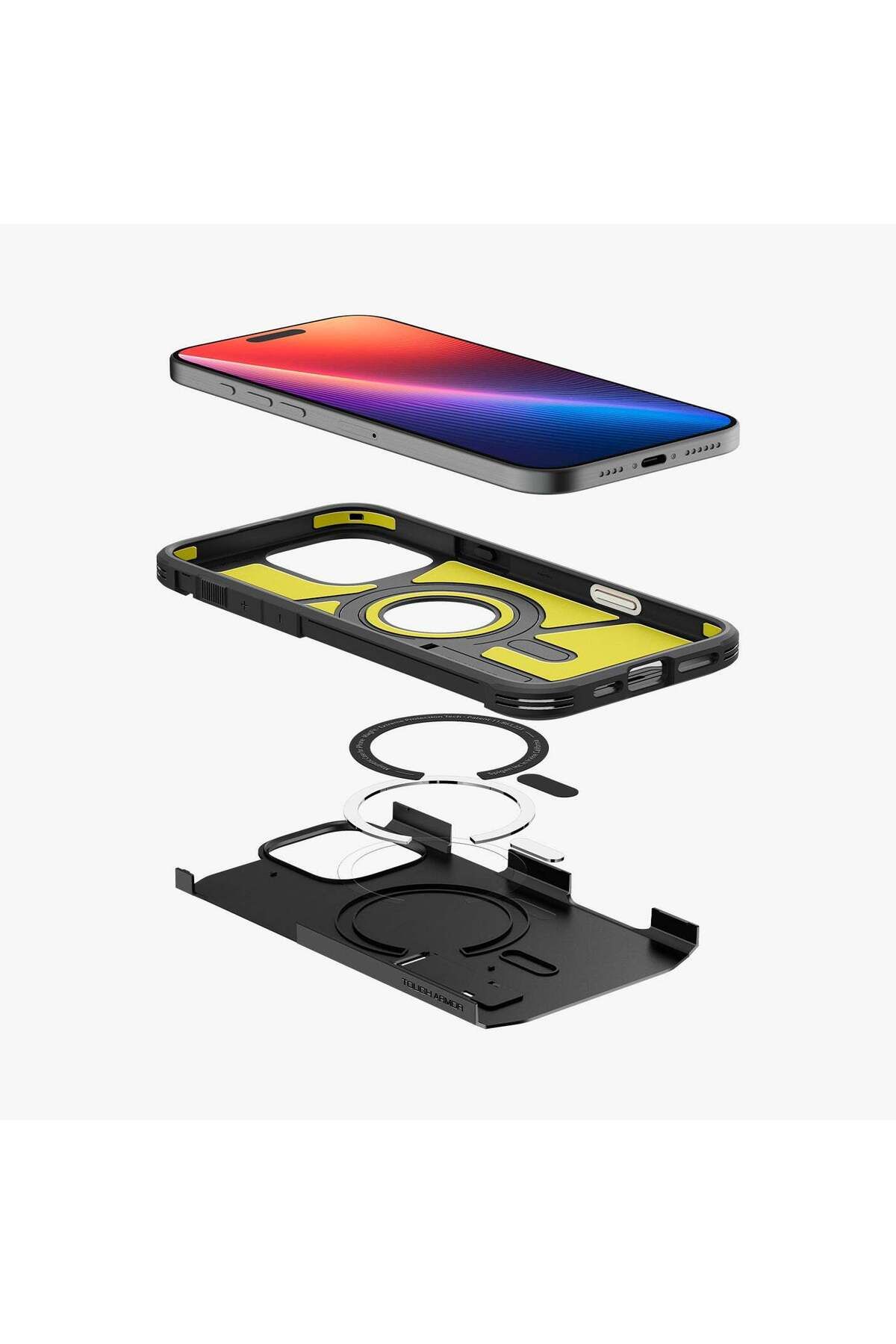 Spigen-iPhone 16 Pro Max Case Tough Armor Ai t (with Camera Button Protection) Magfit Magsafe Black - Acs08503 5
