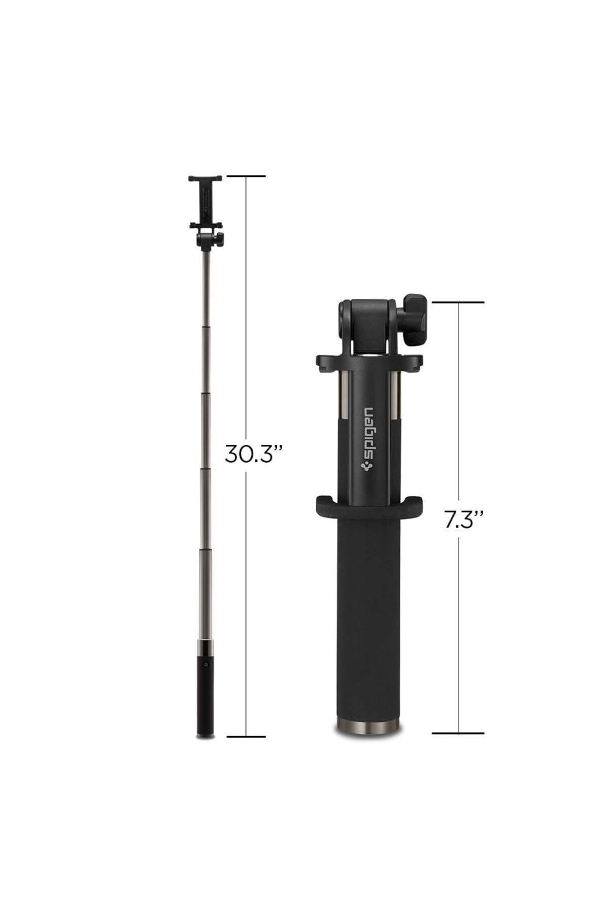 Spigen-S530W Wireless Bluetooth Selfie Stick (Compatible with All Devices) Black - 000SS21746 3