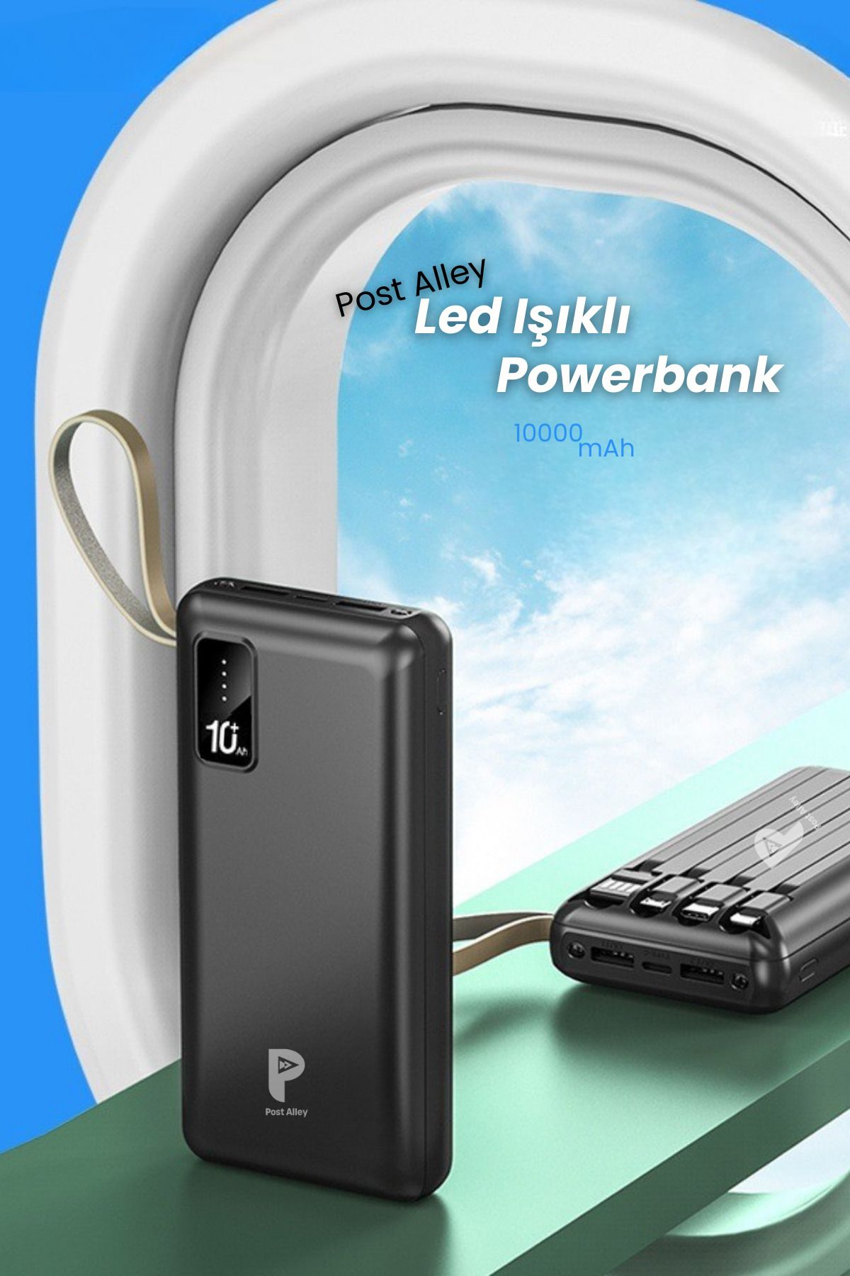 post alley 10000 mAh Powerbank (Led Aydınlatma )