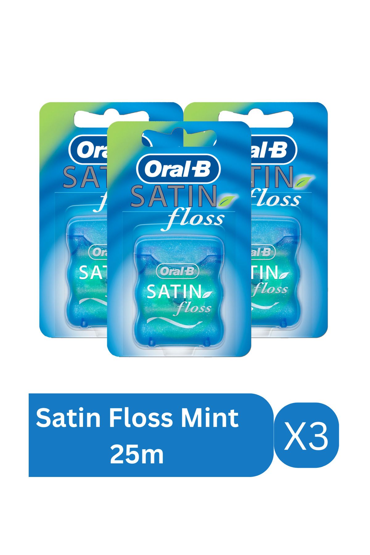 Oral-B-Satin Floss Mint 25m X3 1
