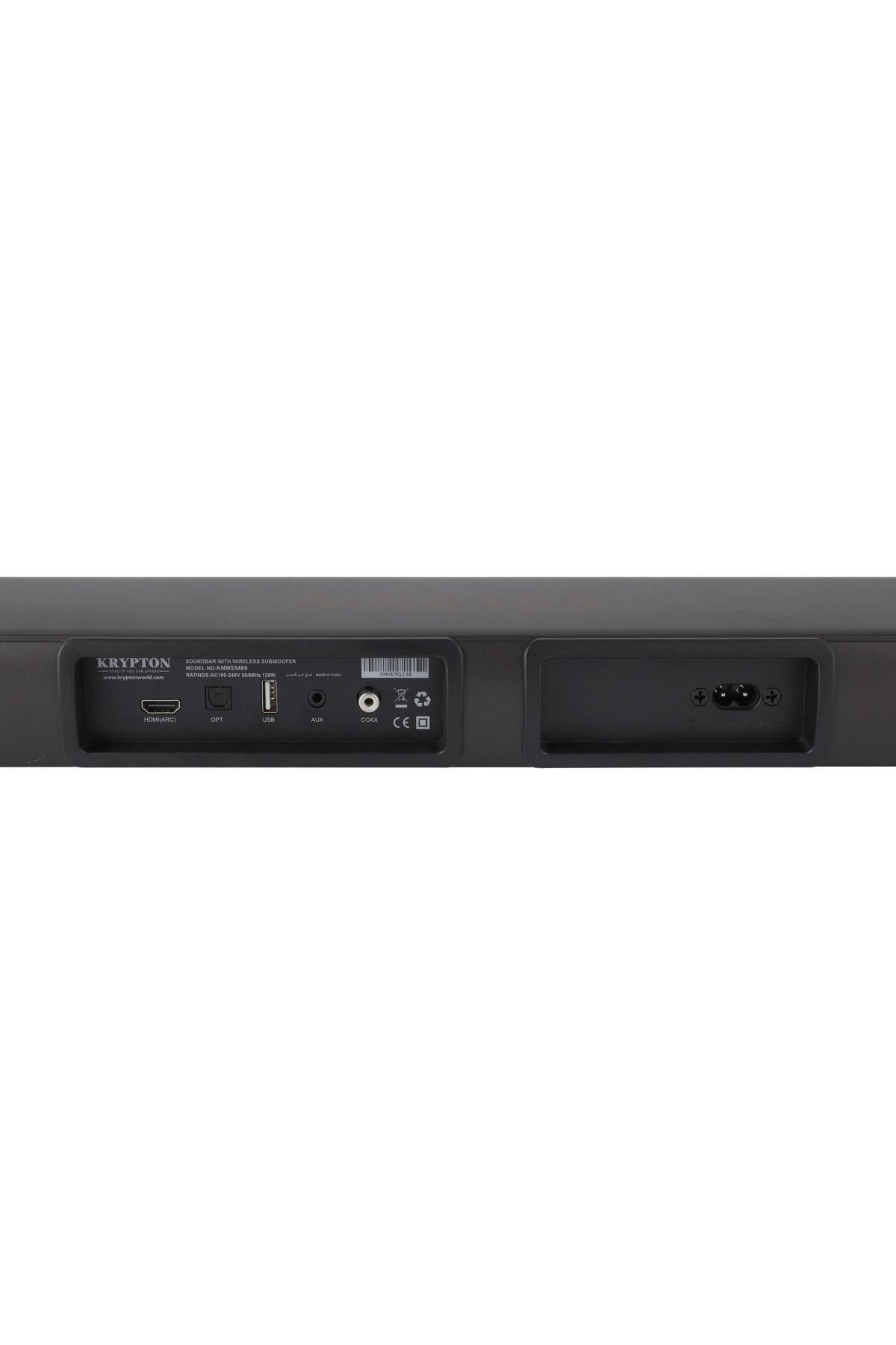 KRYPTON-Soundbar with Wireless Subwoofer - KNMS5469/ USB, AUX IN, Bluetooth 5.0, HDMI, DSP.EQ, Coaxi 2