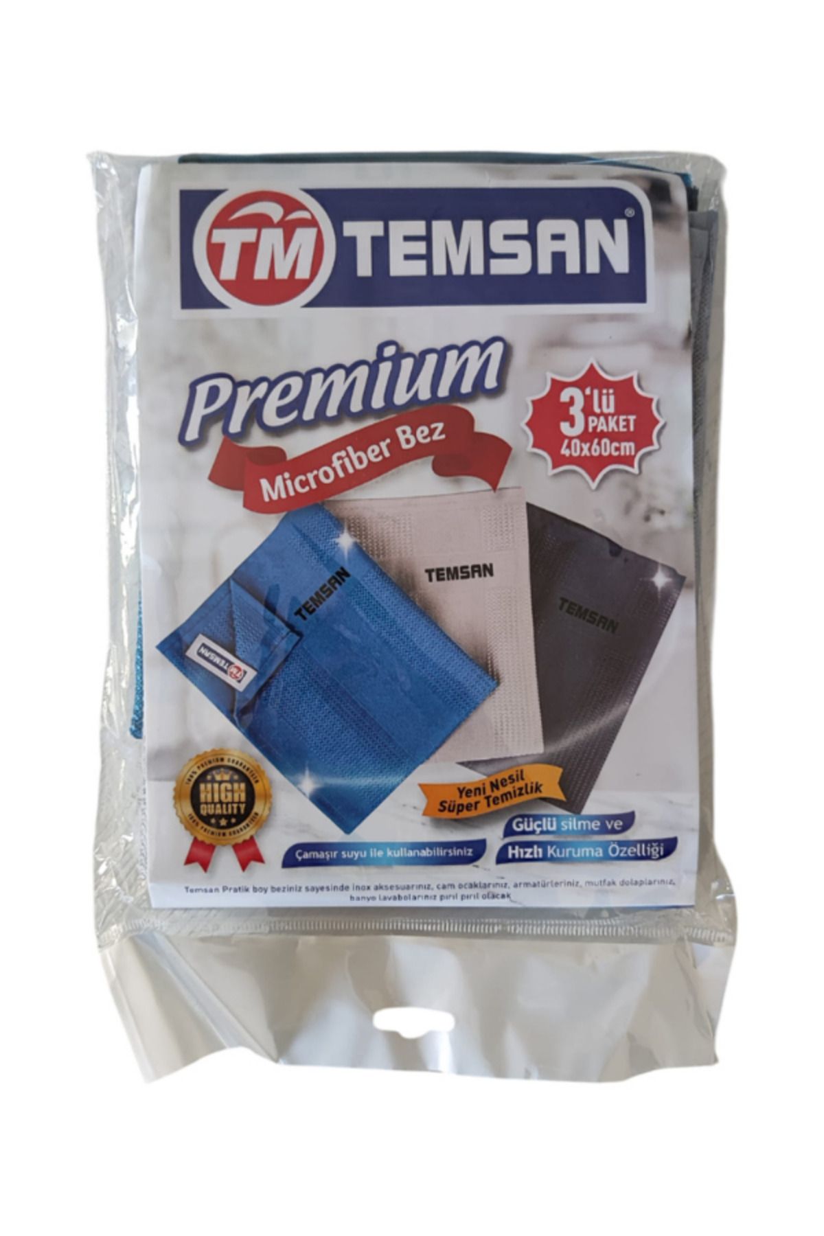 TM Temsan Temsan Premium Microfiber Bez 3'lü