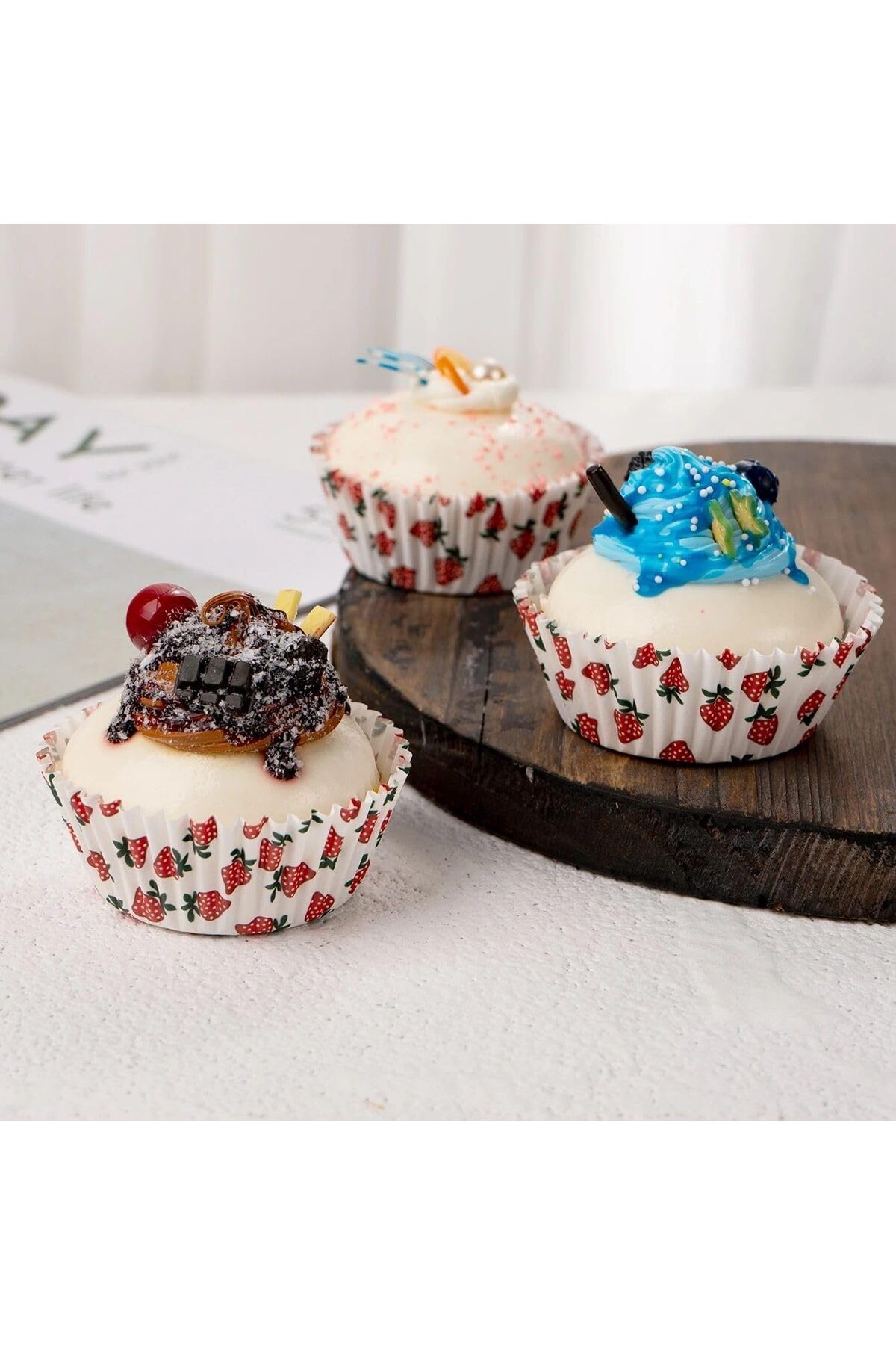 NcK e-ticaret Cupcake Kalıbı,Renkli Browni Ve Muffin Kabı,Kağıdı