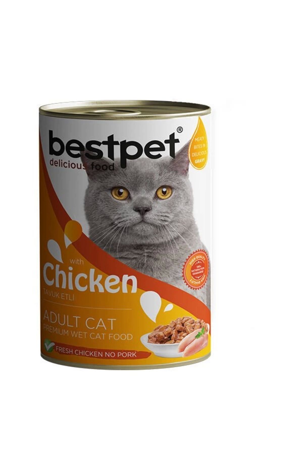 Bestpet Tavuklu Jöleli Yetişkin Konserve Kedi Maması 400 Gr