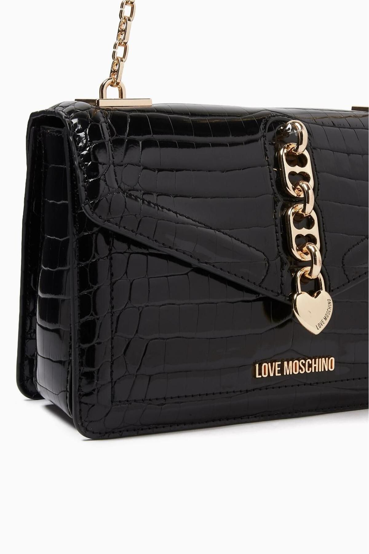 Love Moschino-Shiny Crocodile Shoulder Bag - Borsa Jc4384Pp0Lkj0000 2