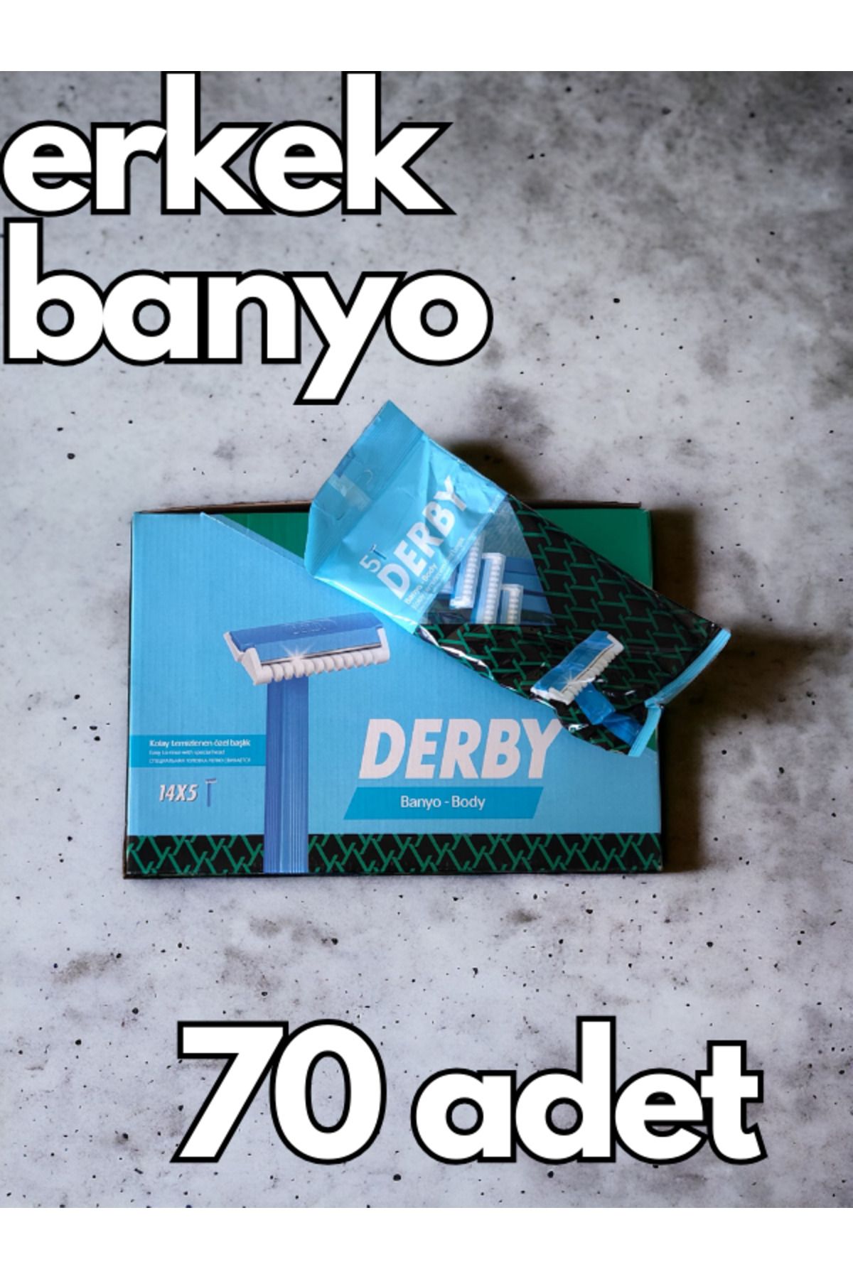 Derby Erkek Banyo Traş Bıçağı 5x14 70 adet