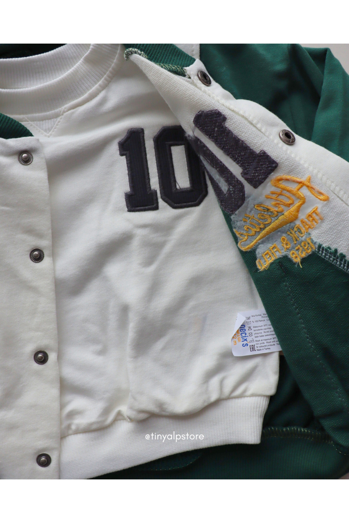 Necix's-Design Patterned College Cardigan Included Soft and Comfortable Fabric Baby Boy Suit 2